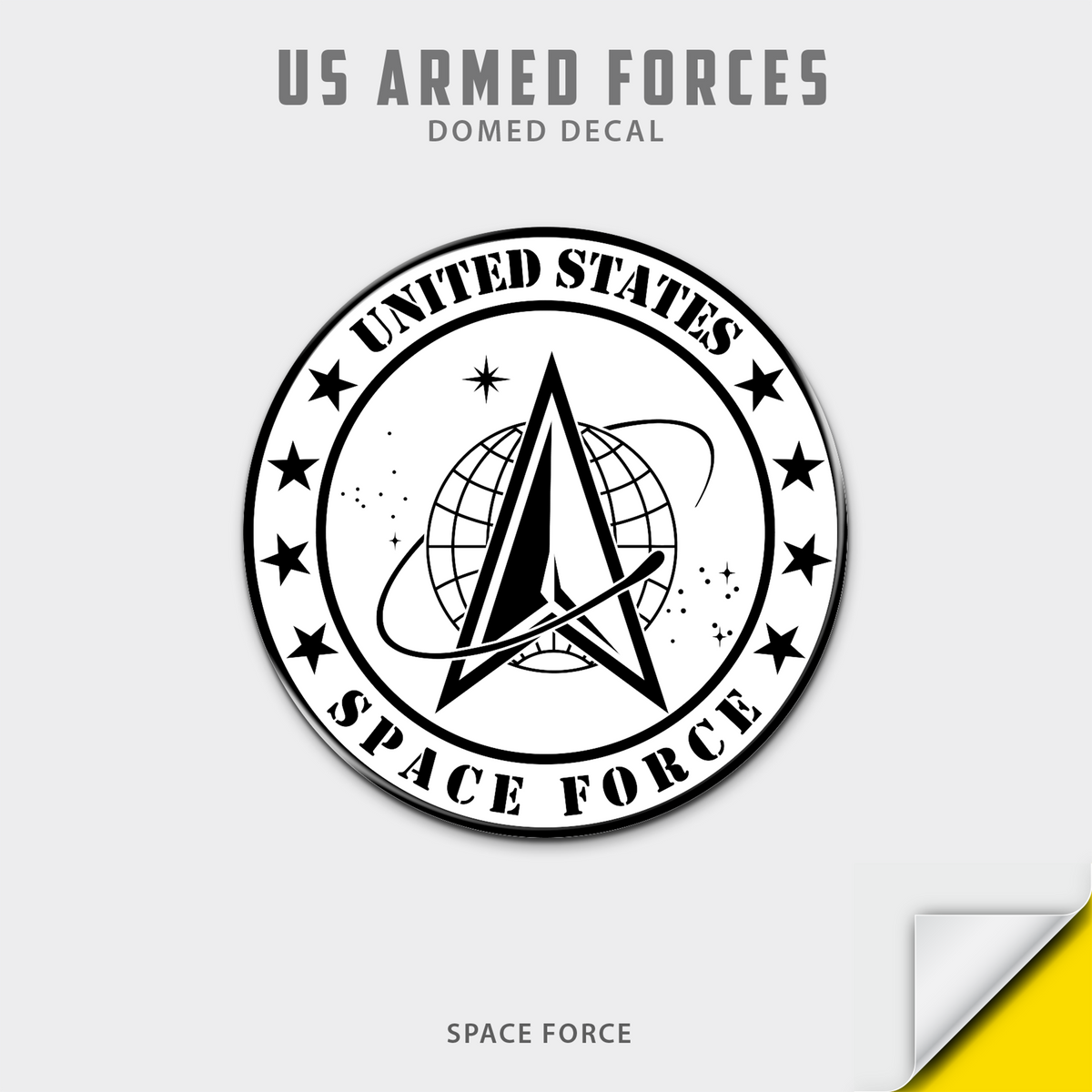 US Armed Forces Domed Decal