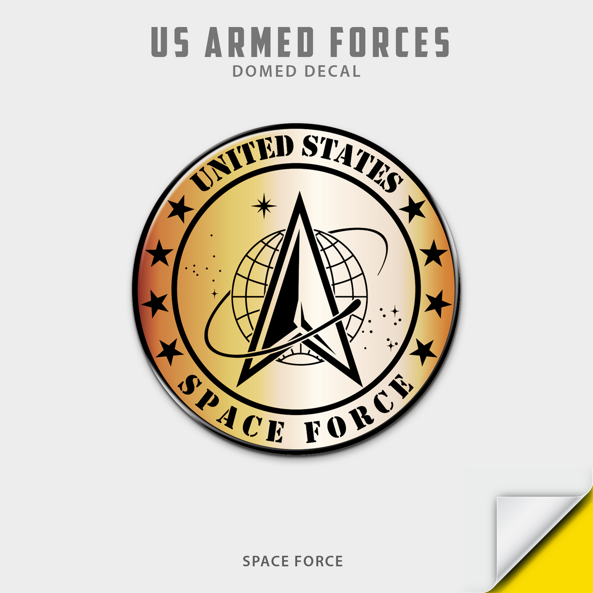 US Armed Forces Domed Decal