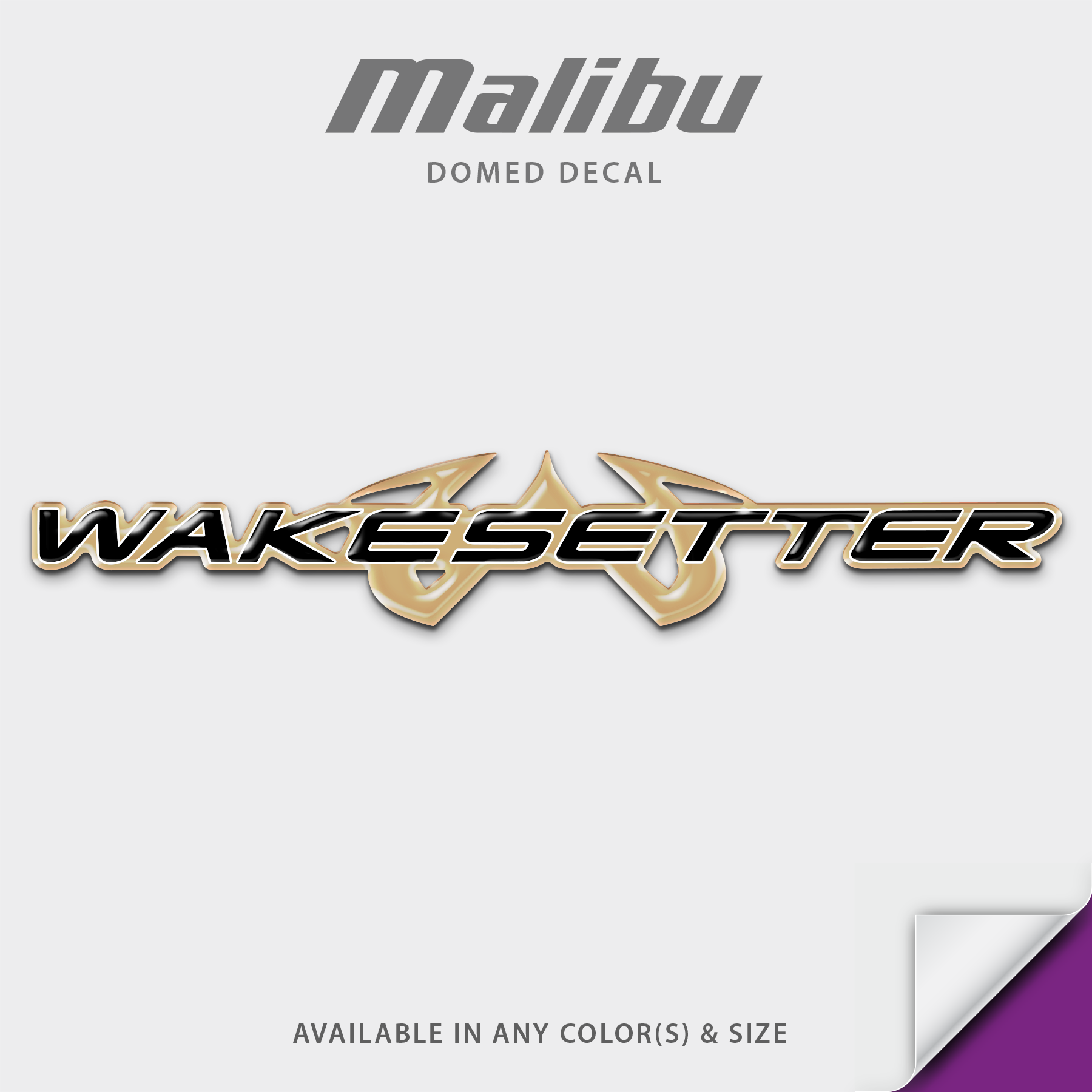 2001-2003 Malibu Wakesetter Domed Boat Decal