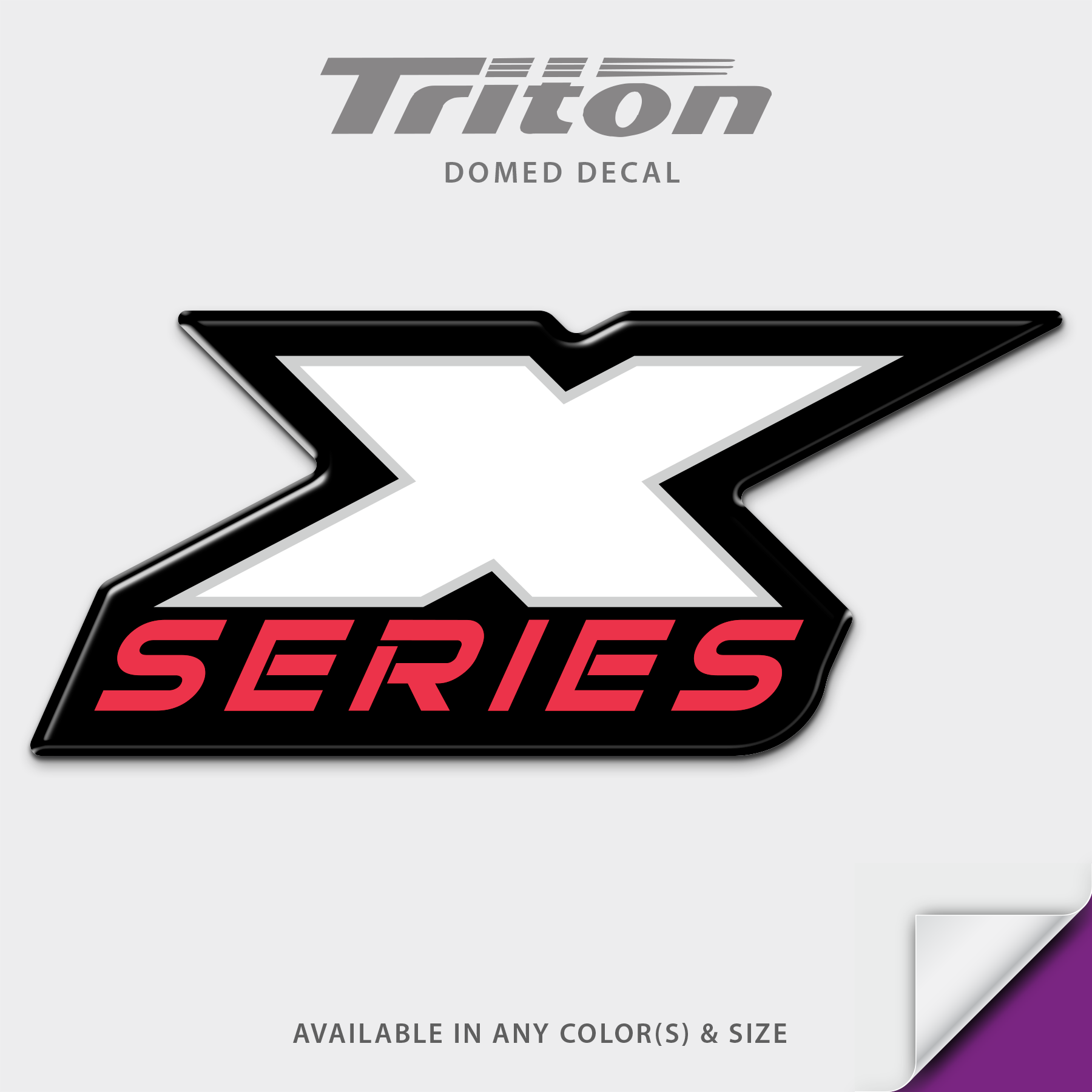 Triton Boats X Series Domed Boat Decal