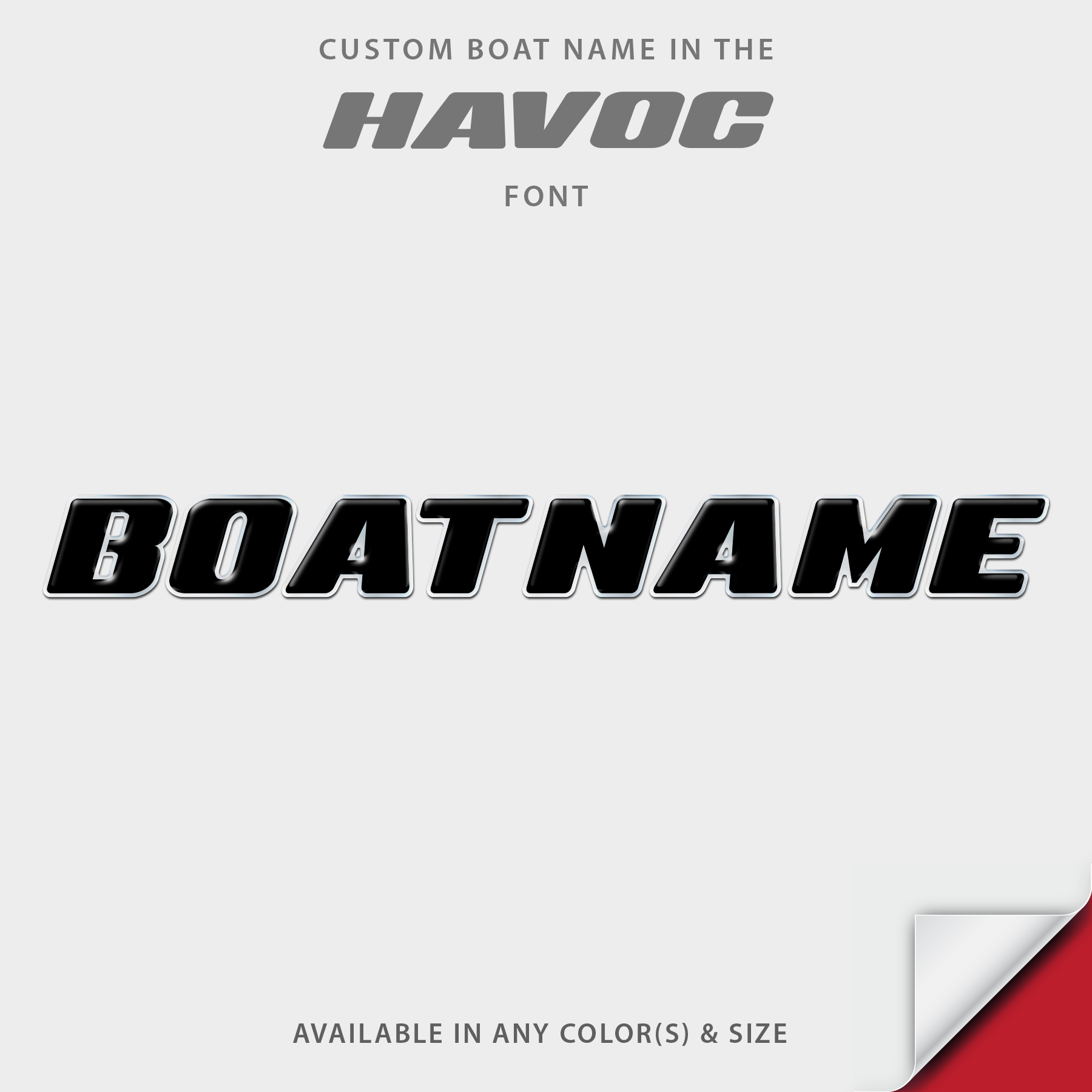 Havoc Boats Domed Boat Name
