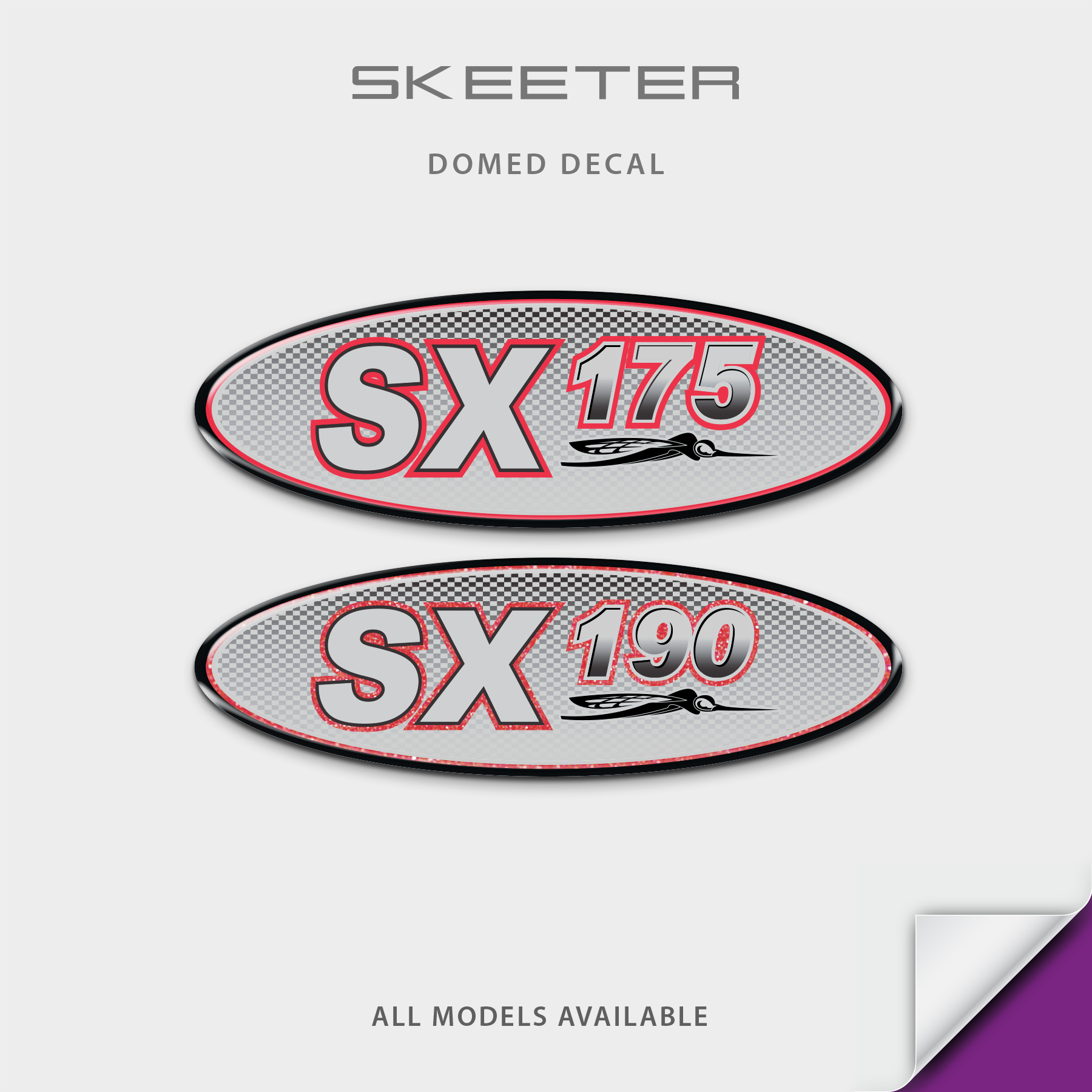 2000-2004 Skeeter Model Number Domed Boat Decal