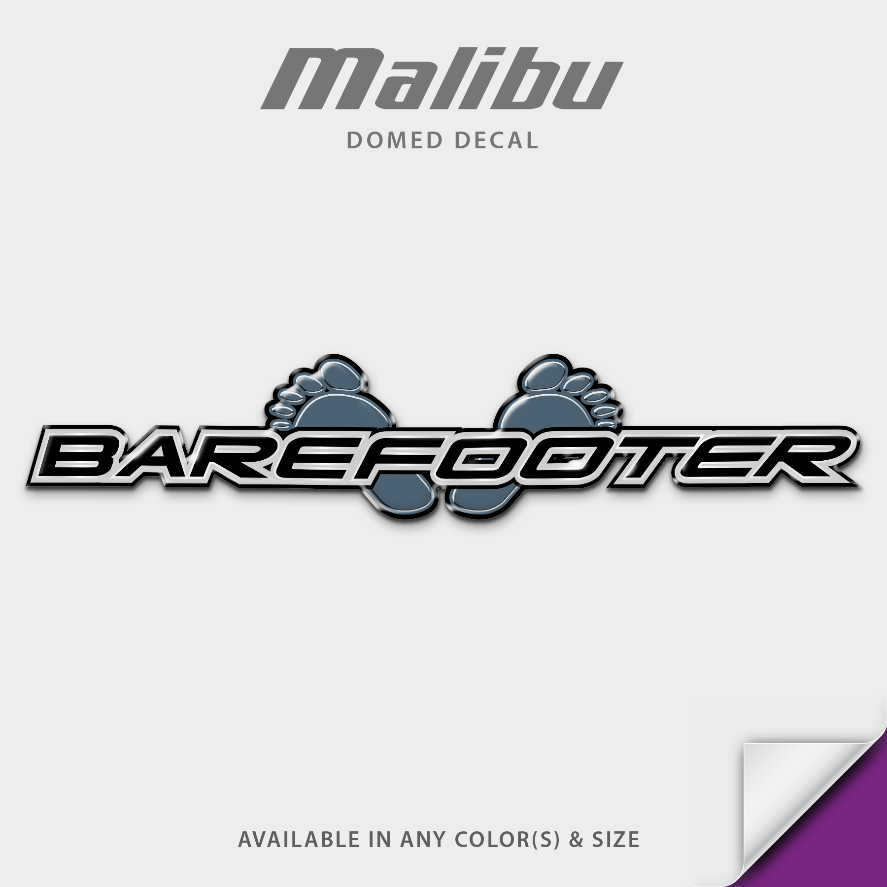 2002 Malibu Barefooter Domed Boat Decal