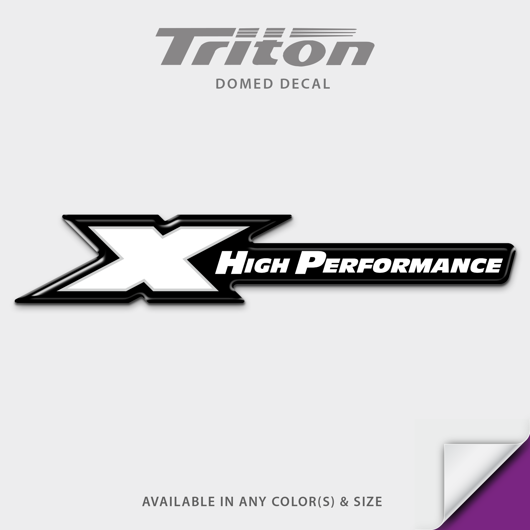Triton Boats X High Performance Domed Boat Decal