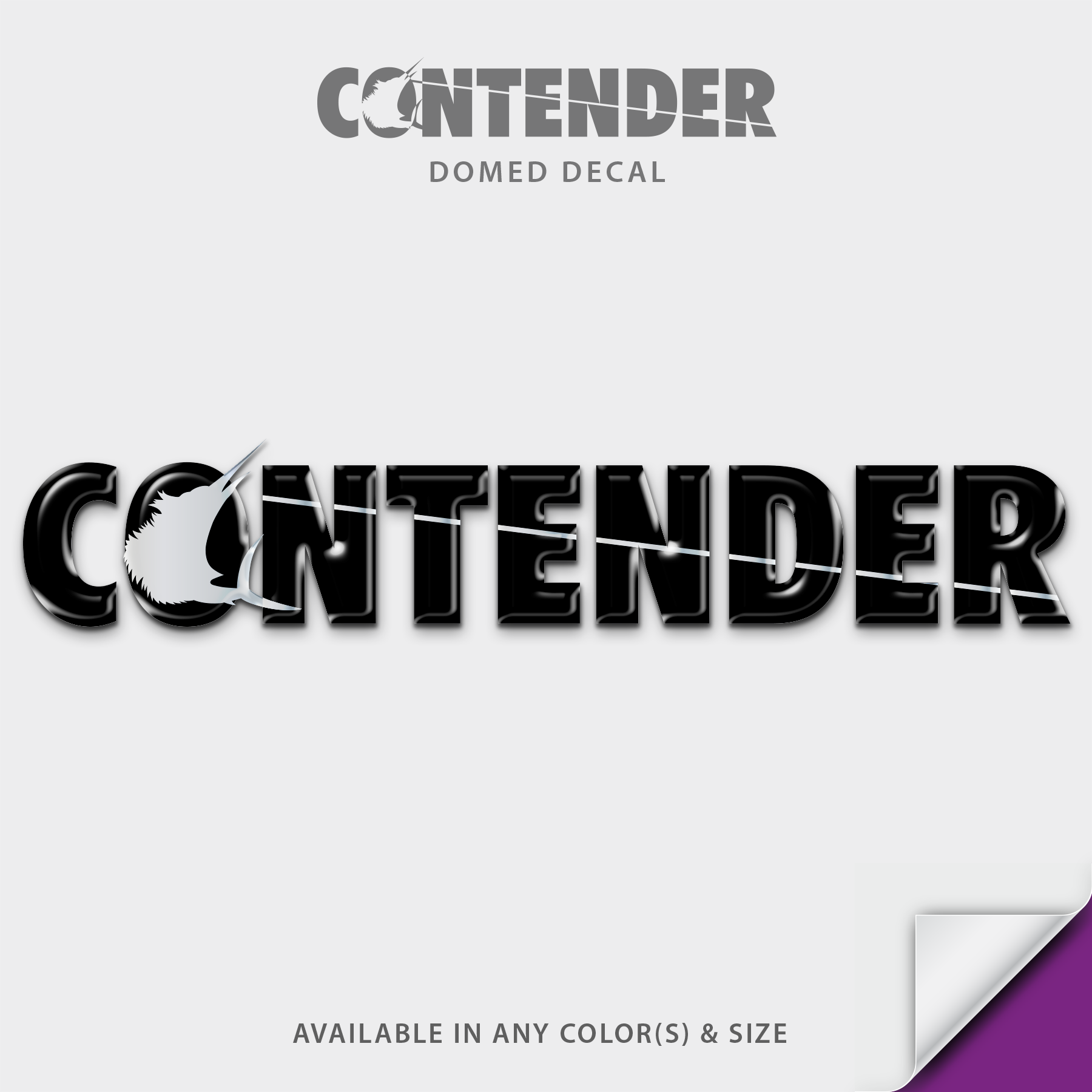 Contender Domed Boat Decal