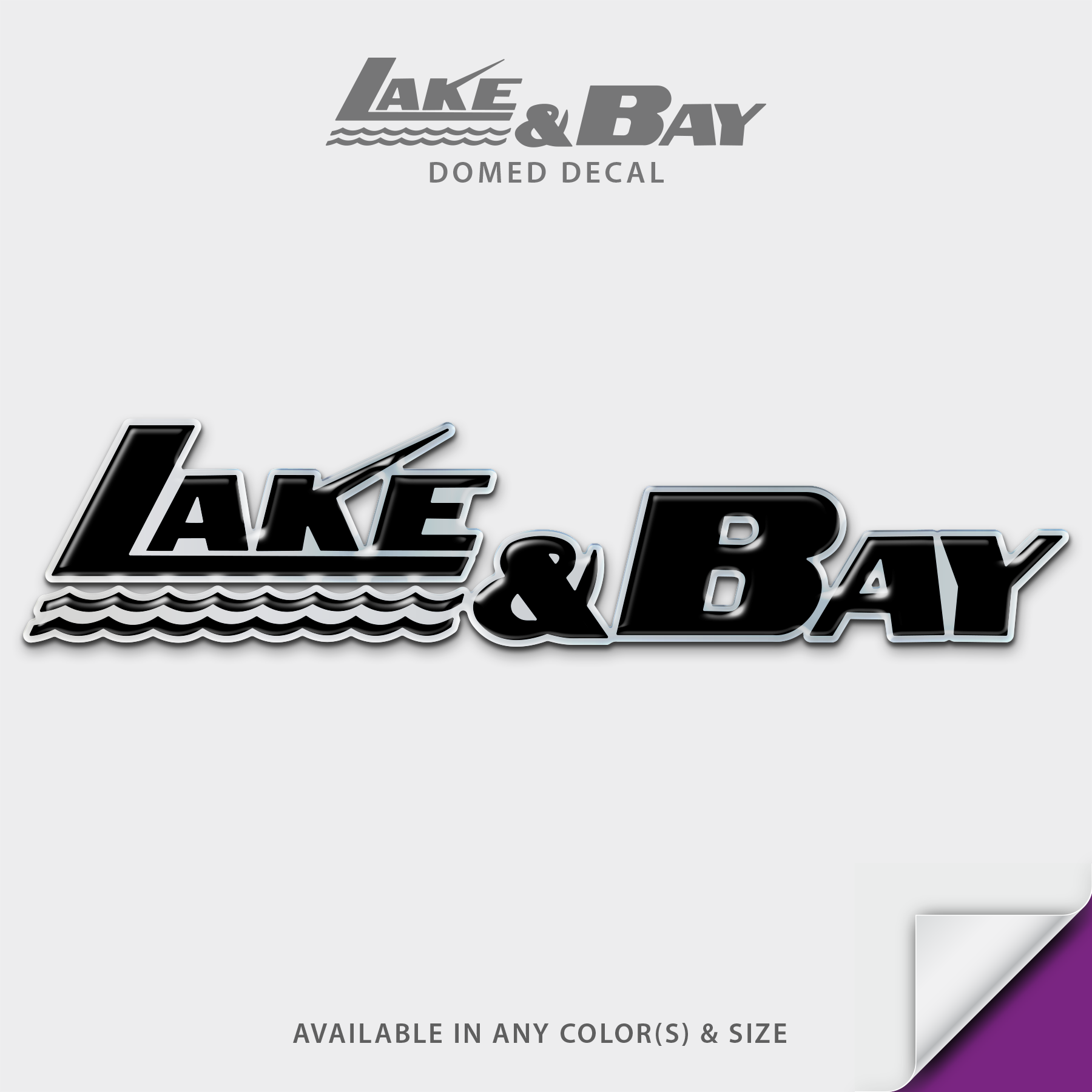 Lake & Bay Boat Domed Boat Decal