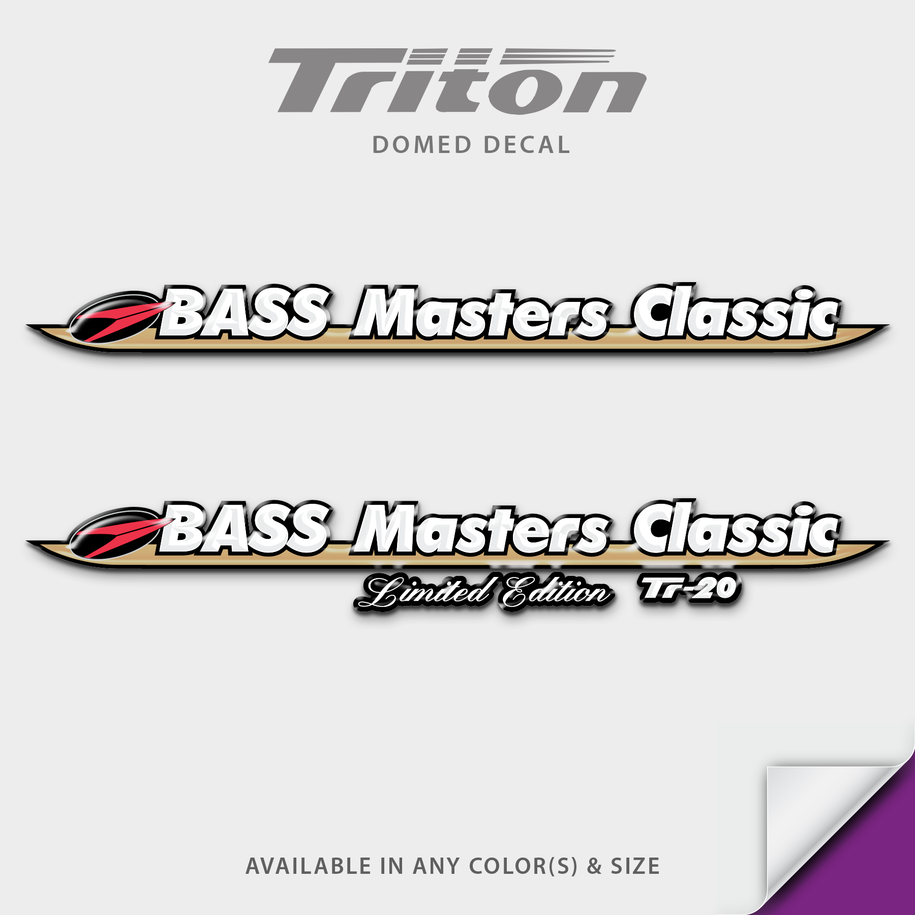 Triton Boats Bass Masters Classic Domed Boat Decal