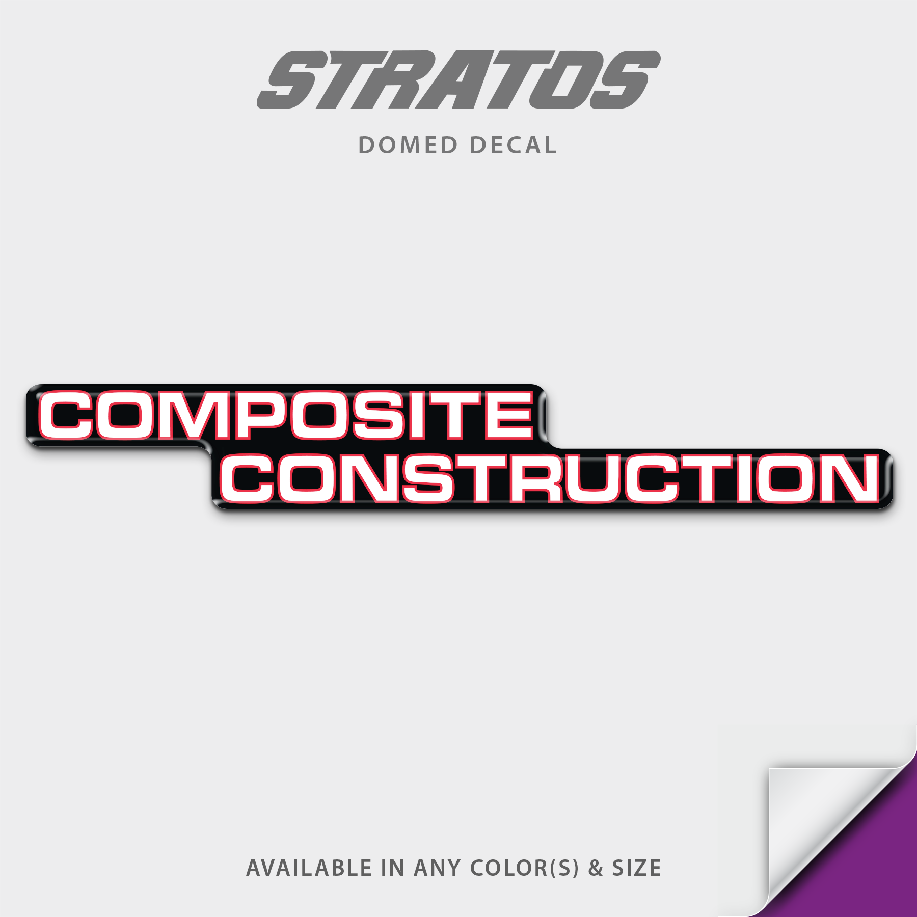 Stratos Composite Construction Domed Boat Decal