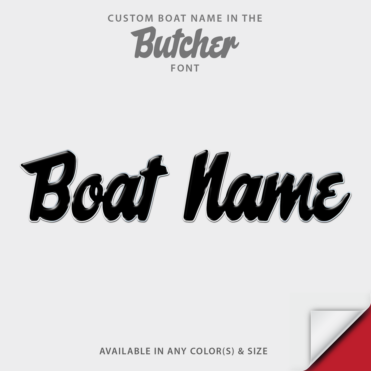 Butcher Domed Boat Name
