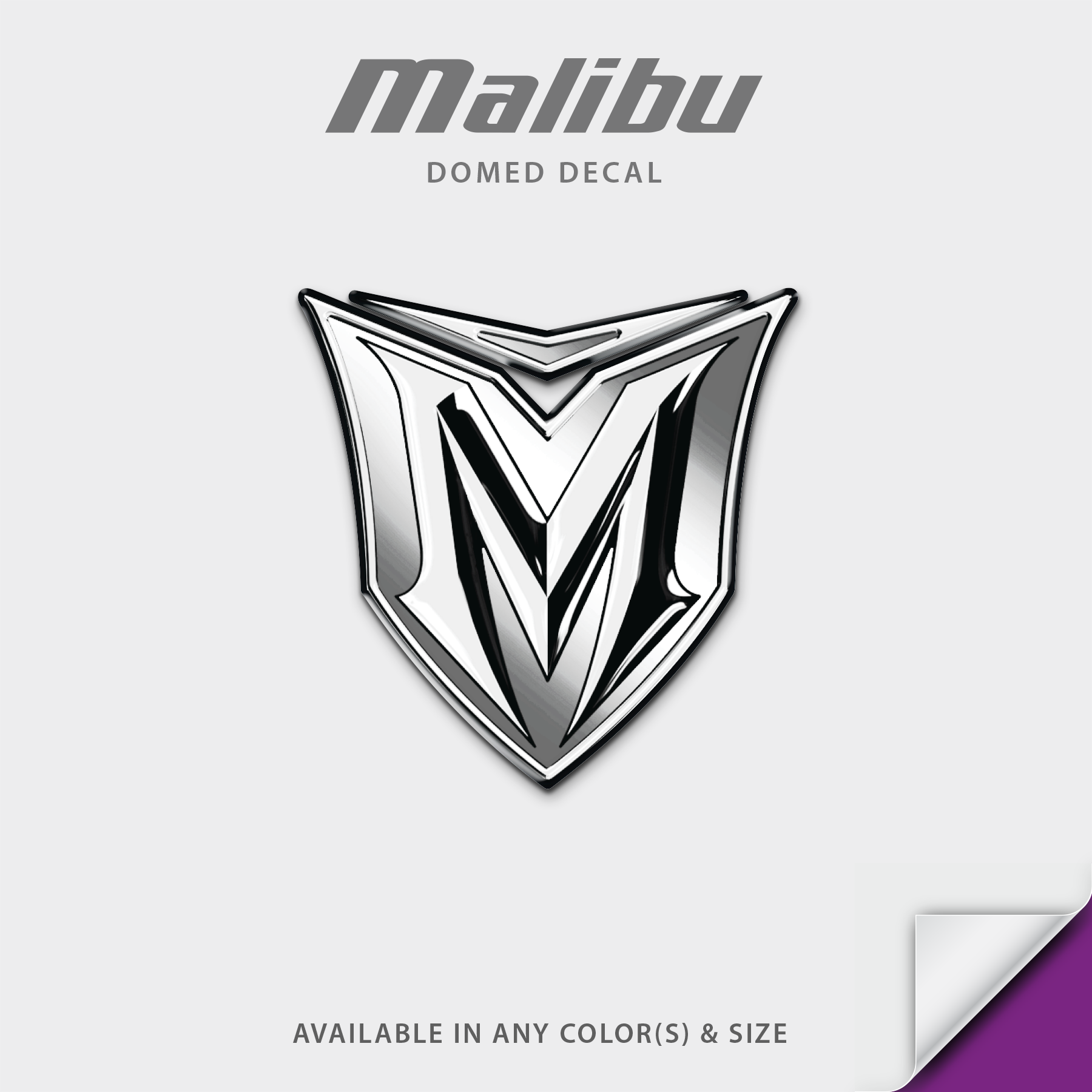 2007-2009 Malibu Wakesetter Shield Domed Boat Decal