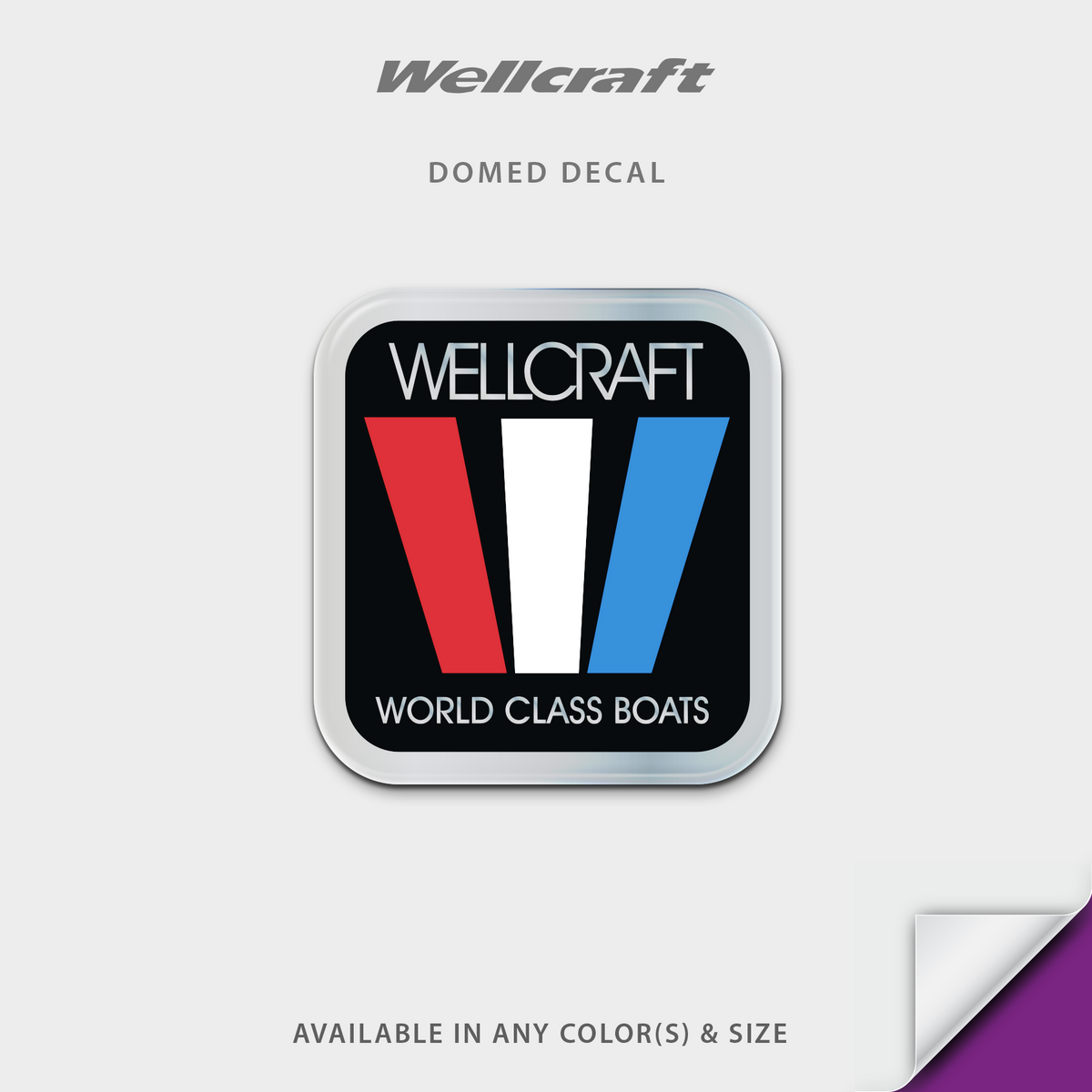 Wellcraft World Class Boats Domed Decal
