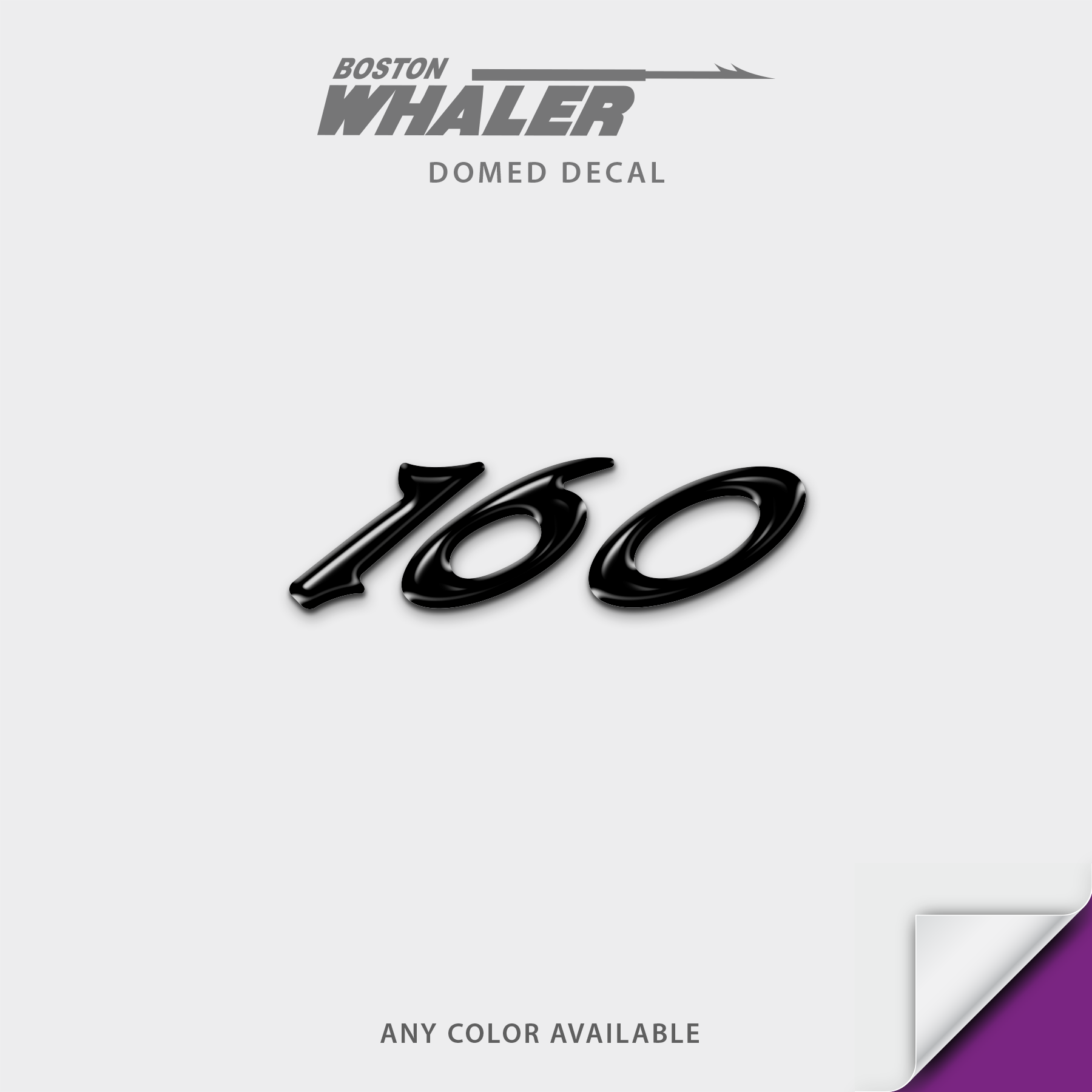 Boston Whaler Model Number Domed Boat Decal