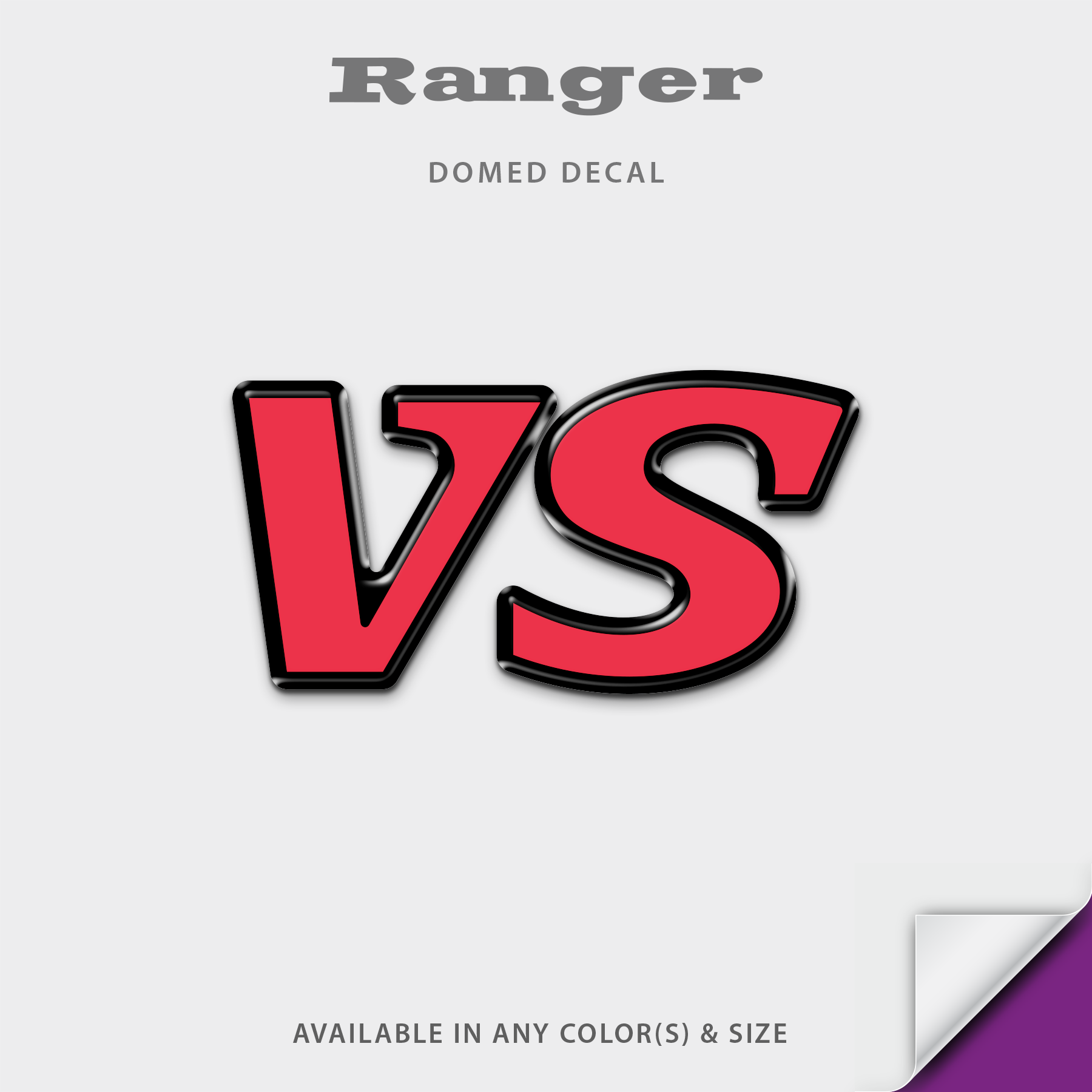 Ranger VS Domed Trailer Decal