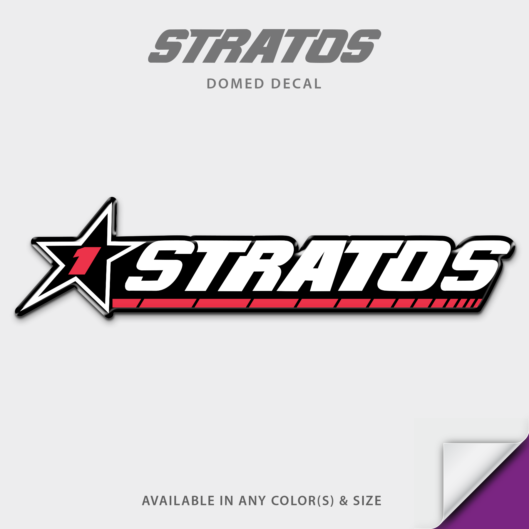1990-1998 Stratos Domed Boat Decal