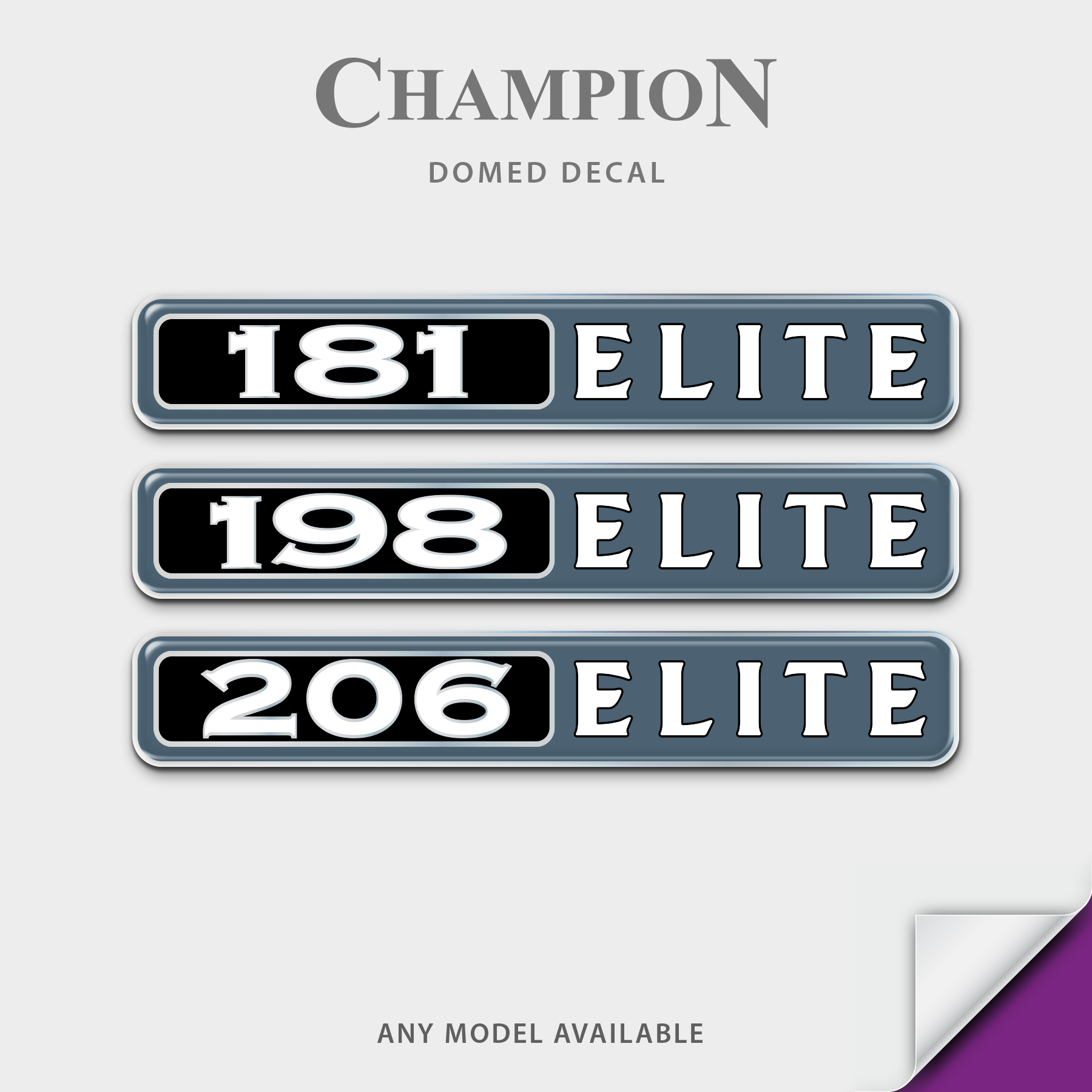 Champion Boats Elite Model Domed Boat Decal