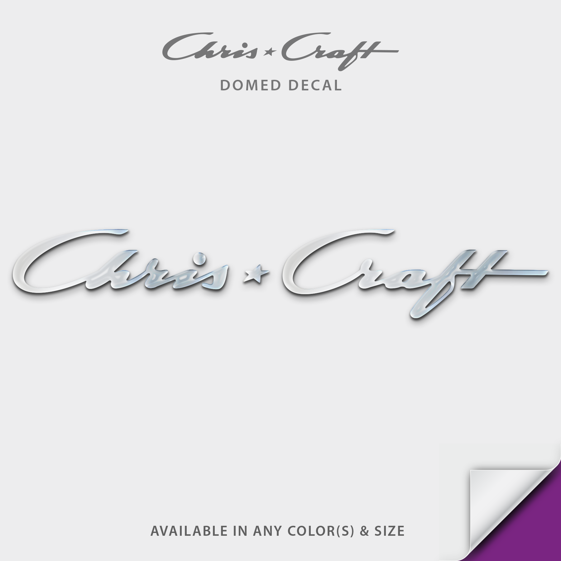 Chris Craft Domed Boat Decal