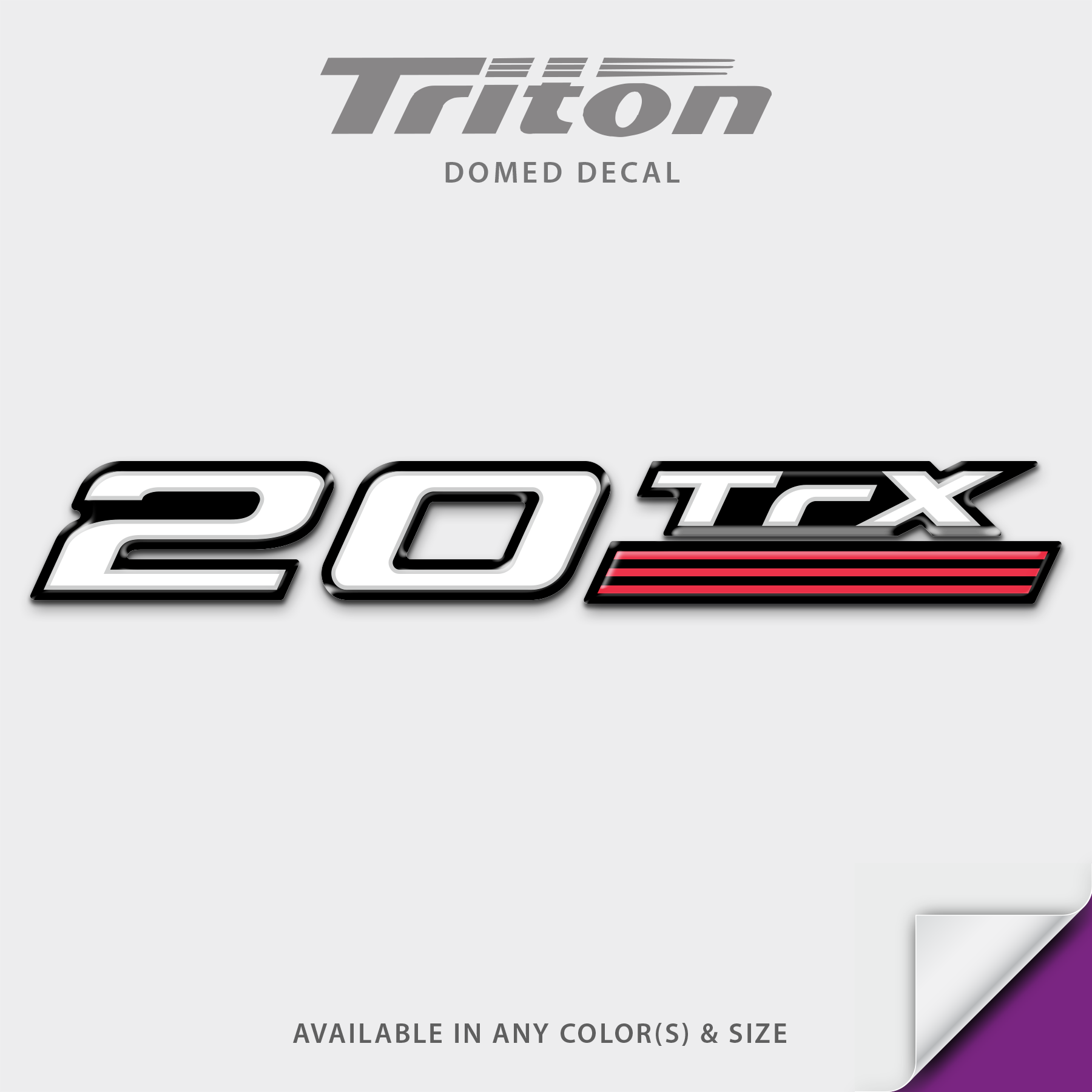 Triton Boats TRX Model Domed Boat Decal