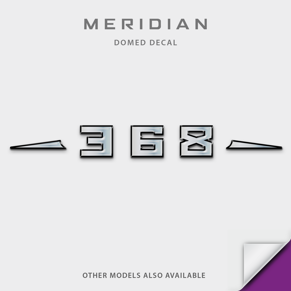 Meridian Boat Model Domed Decal, any number