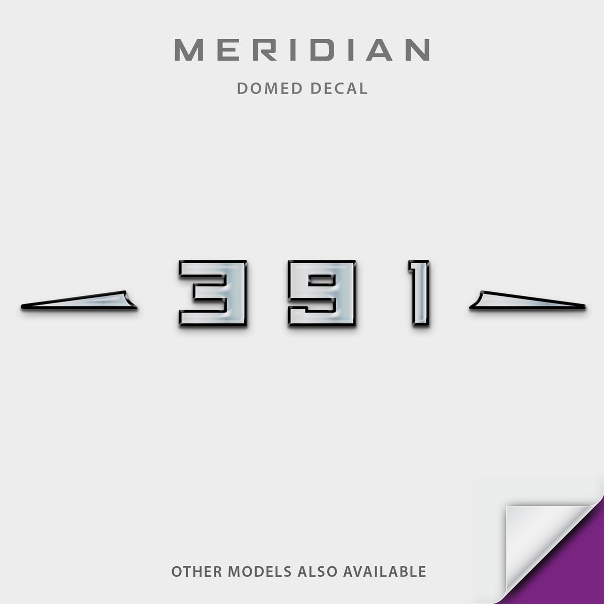 Meridian Boat Model Domed Decal, any number