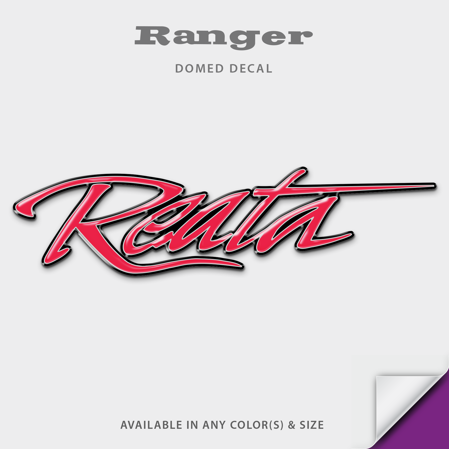 1997-1999 Ranger Reata Domed Boat Decal