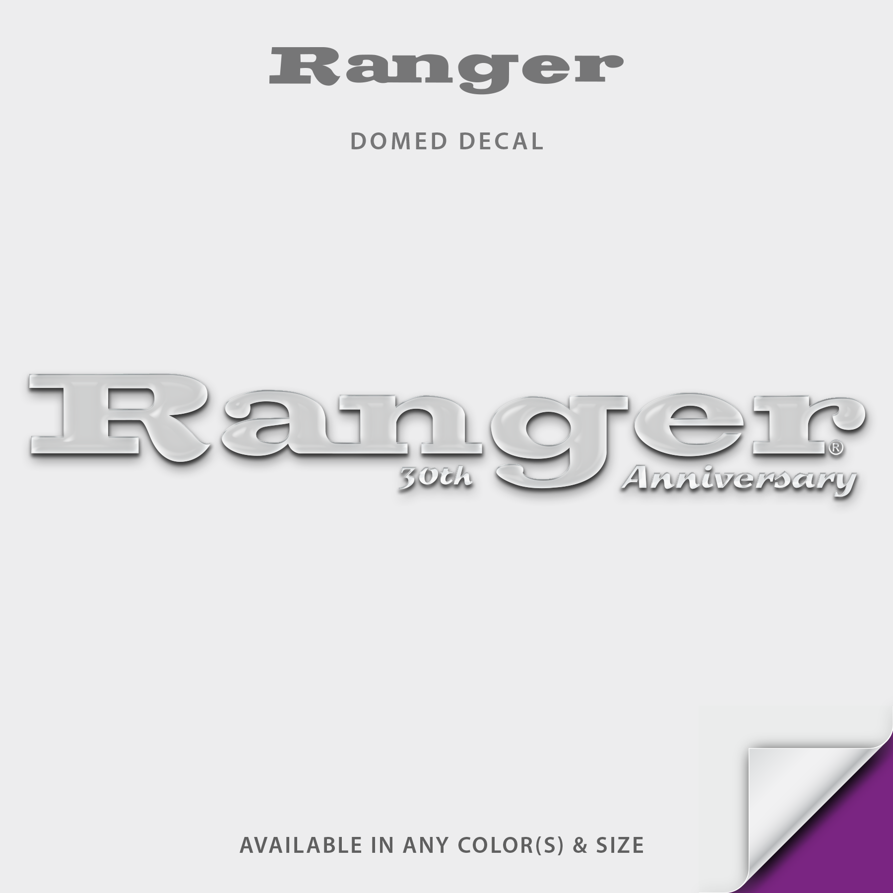 1998 Ranger Boats 30th Anniversary Windshield Decal