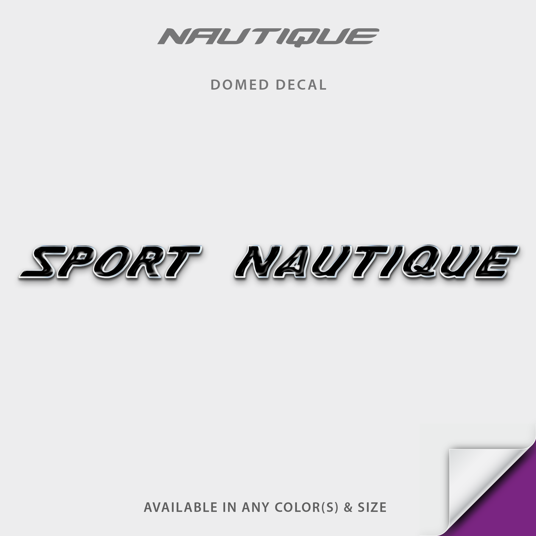 1991-1993 Nautique Sport Domed Boat Decal