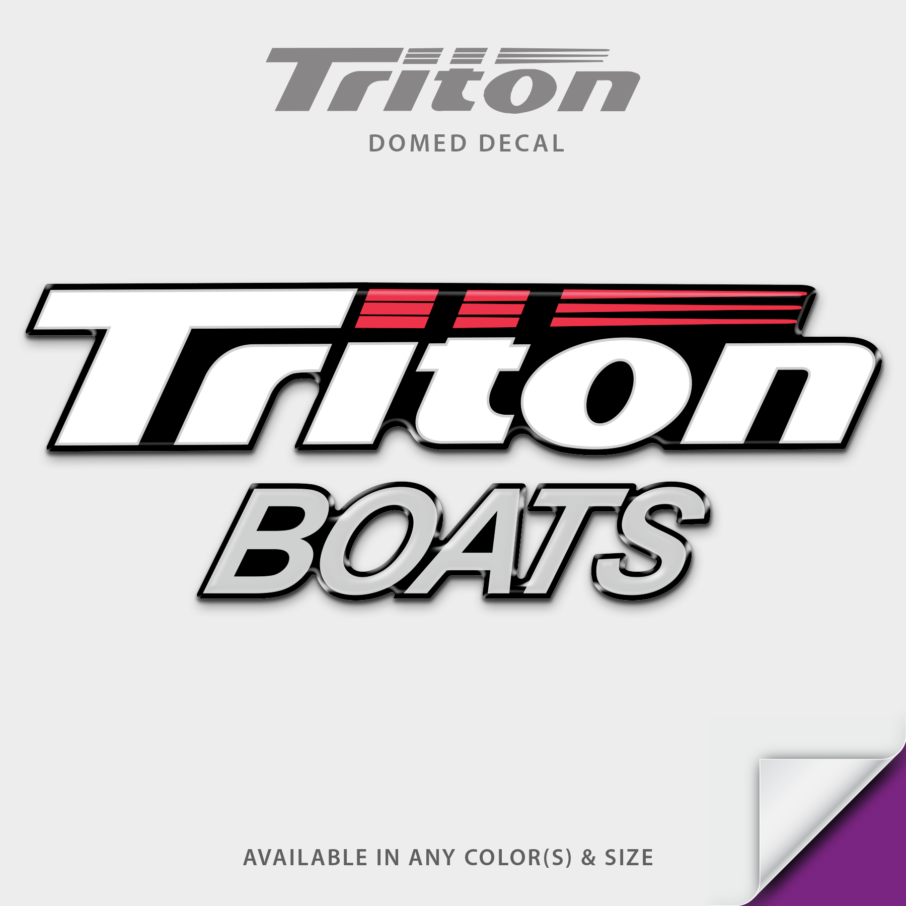 Triton Boats Domed Windshield Decal