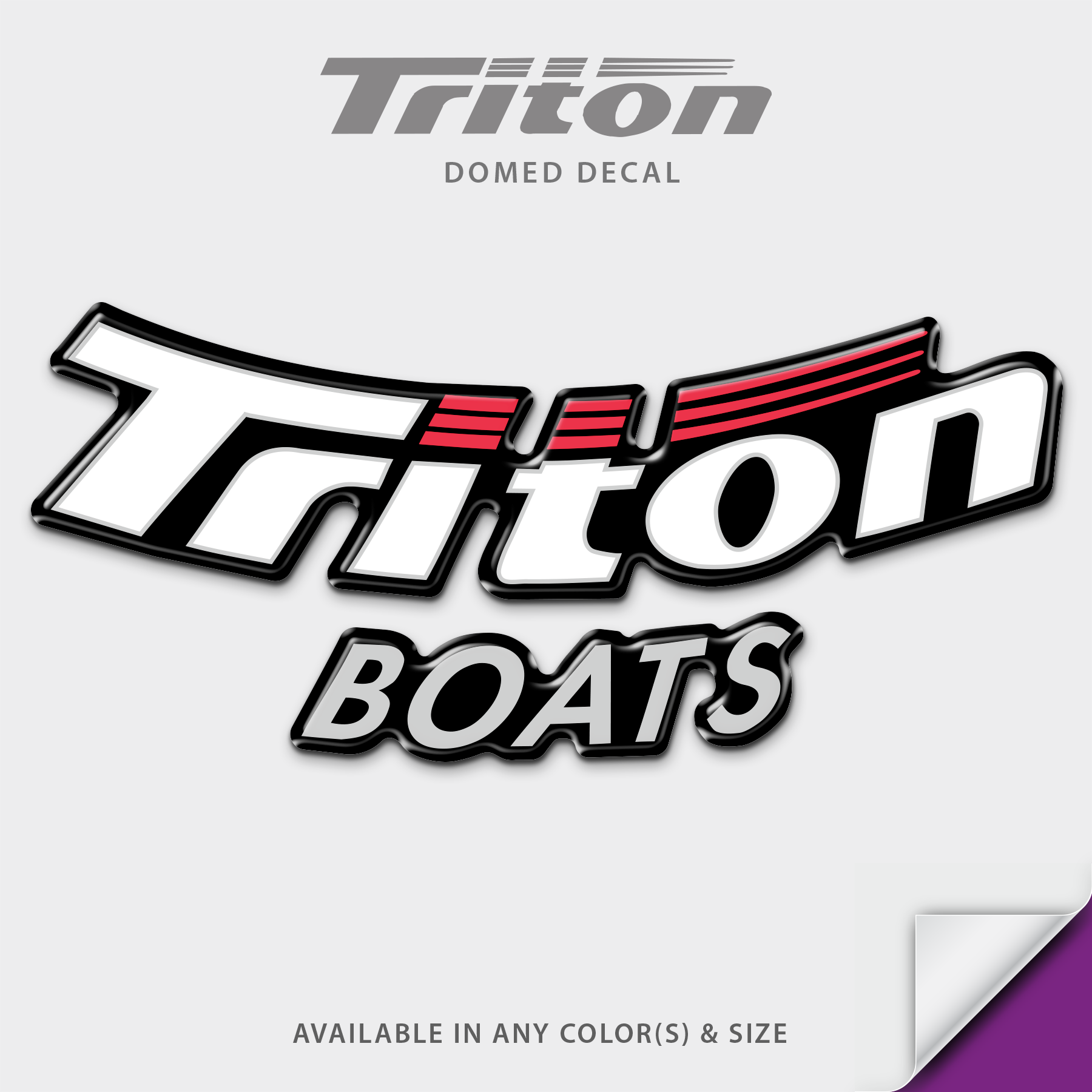 Triton Boats Domed Windshield Decal