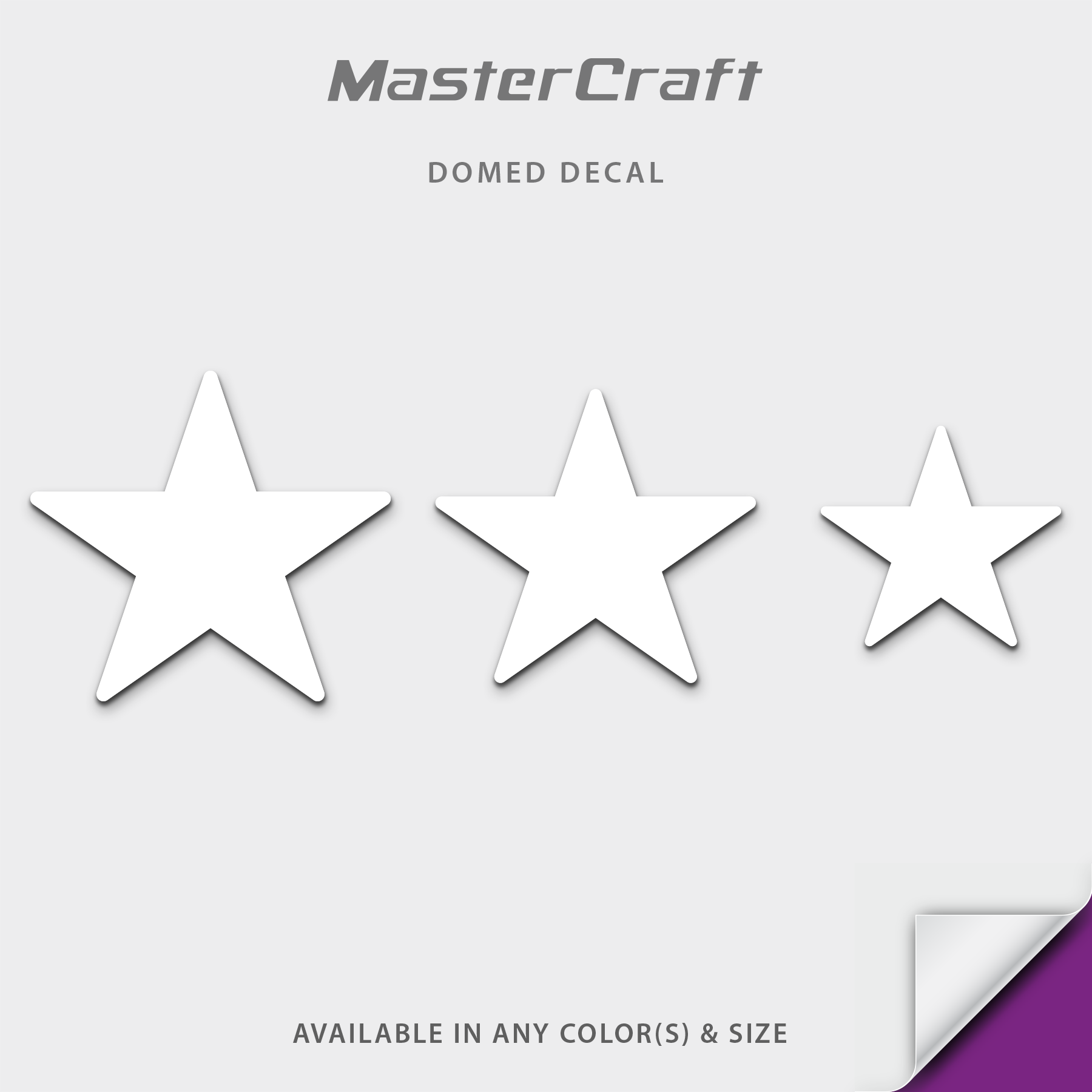 1985-1986, 1993 MasterCraft Star Domed Boat Decal
