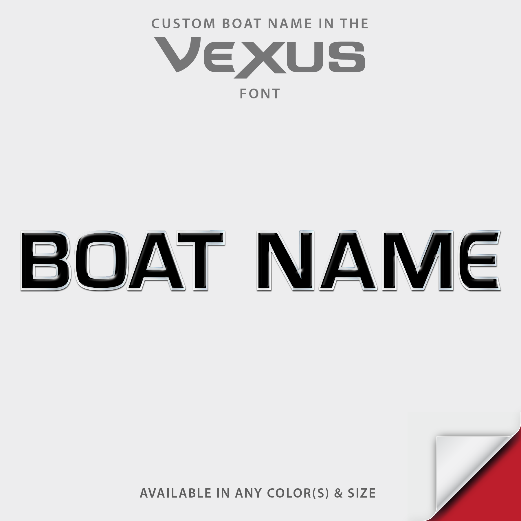 Vexus Boats Domed Boat Name