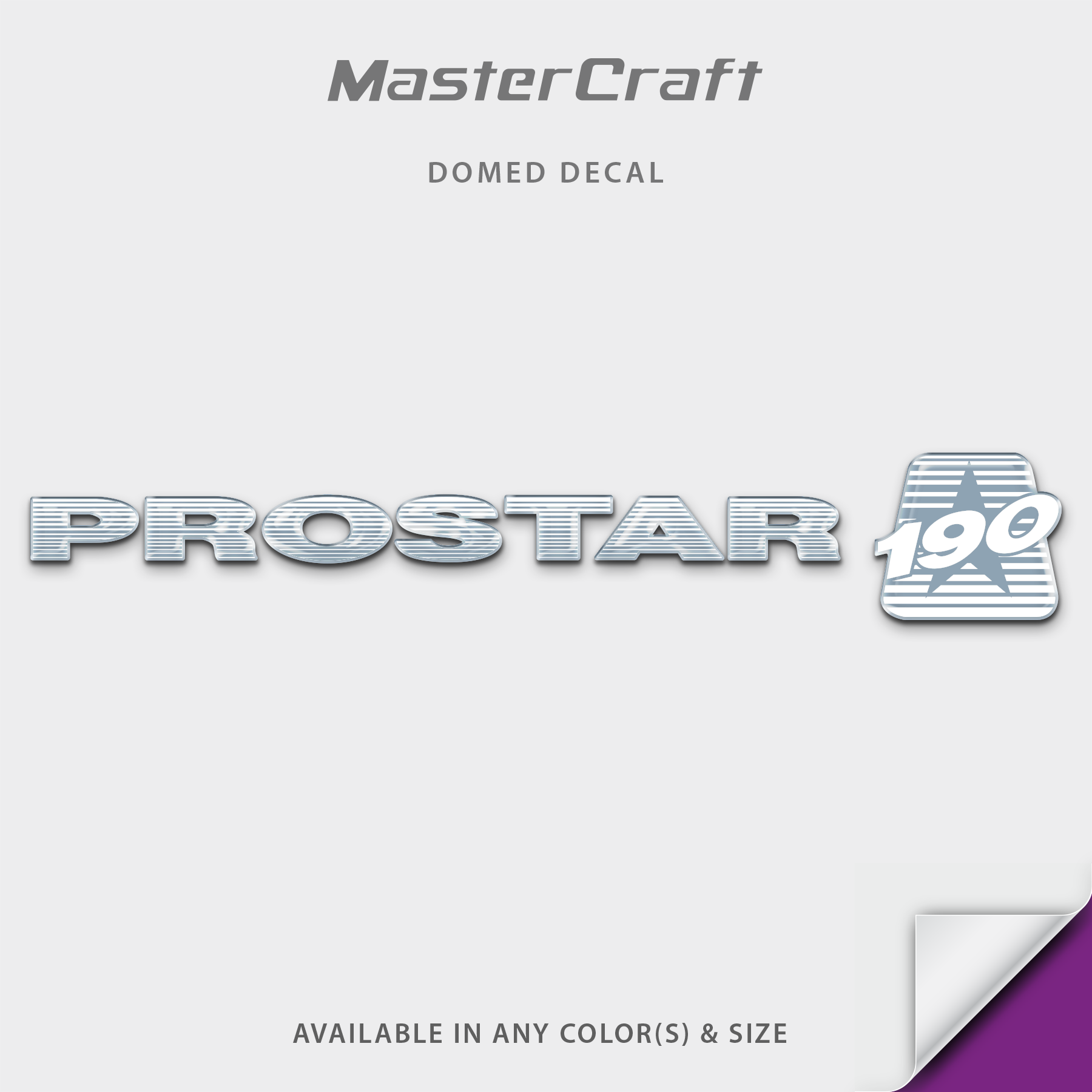 1991-1992 MasterCraft Prostar 190 Domed Boat Decal