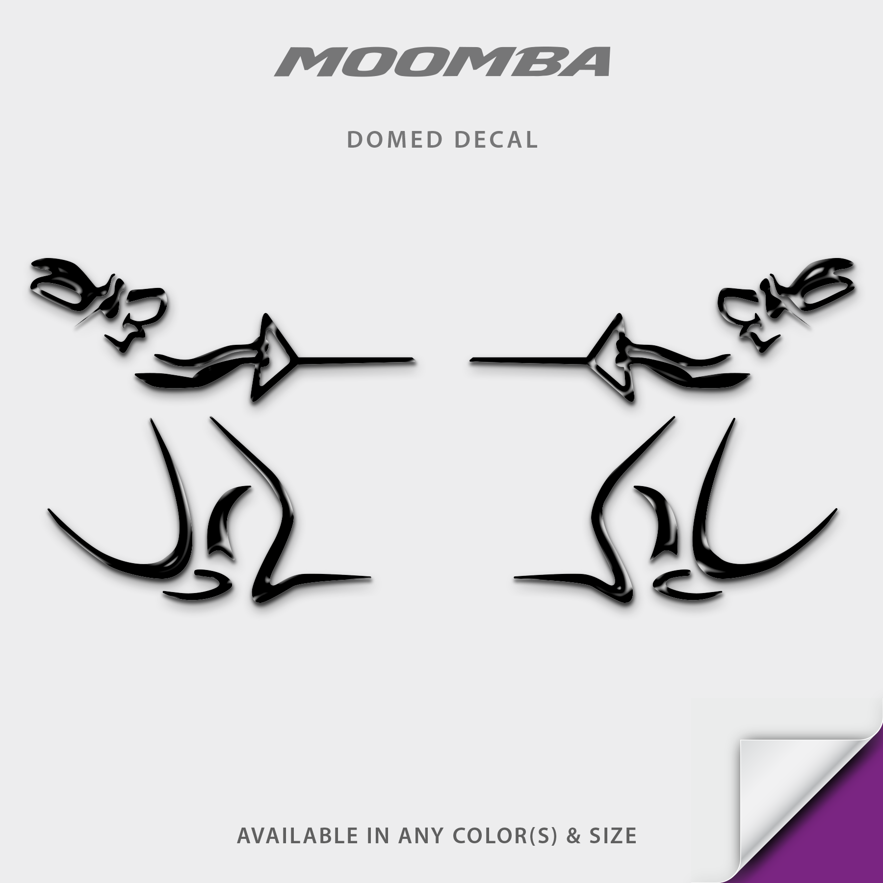 Moomba Outback Kangaroo Domed Decal Set