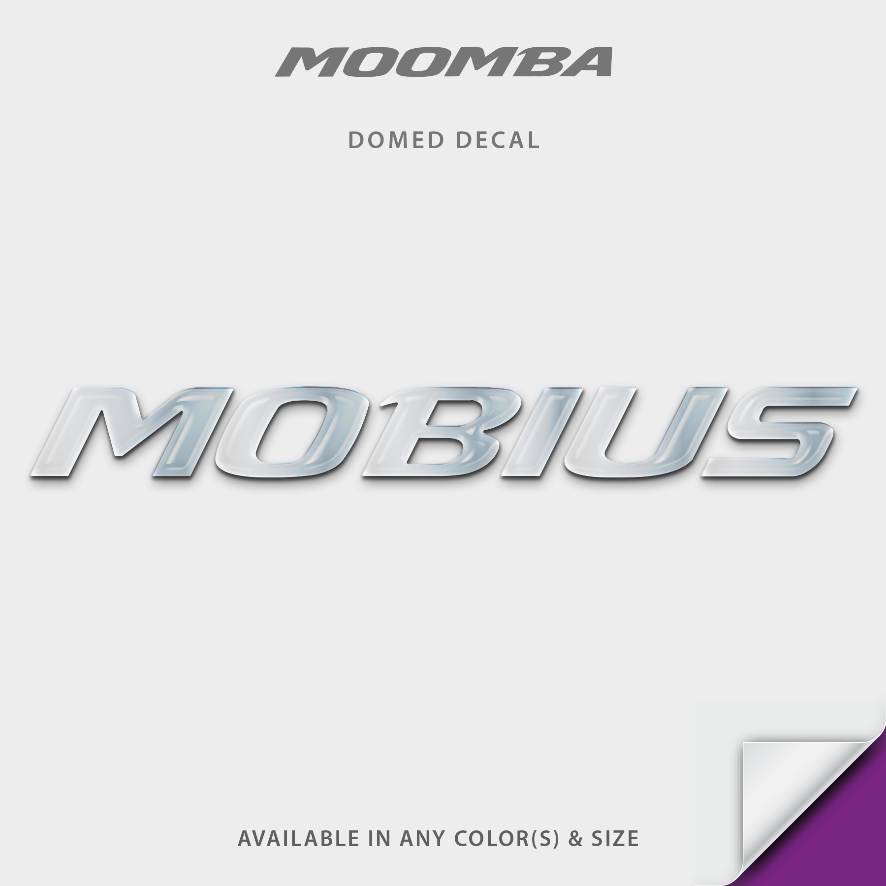 Moomba Mobius or Mobius LSV Domed Boat Decal
