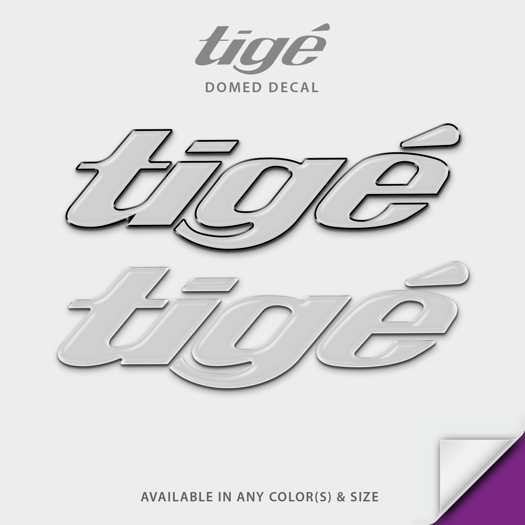1990-2015 Tige Domed Boat Decal