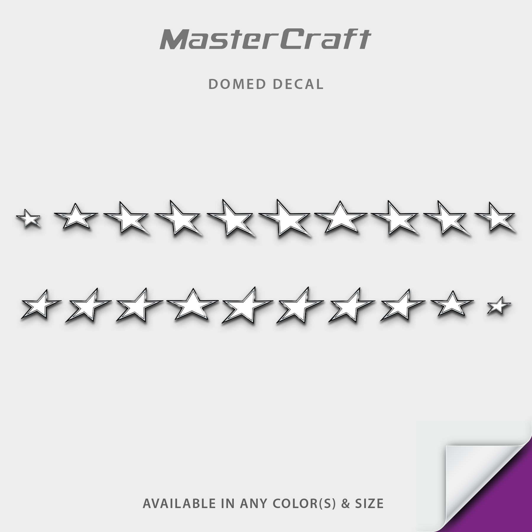 2003 MasterCraft Prostar 197 Anniversary Stars Domed Boat Decals