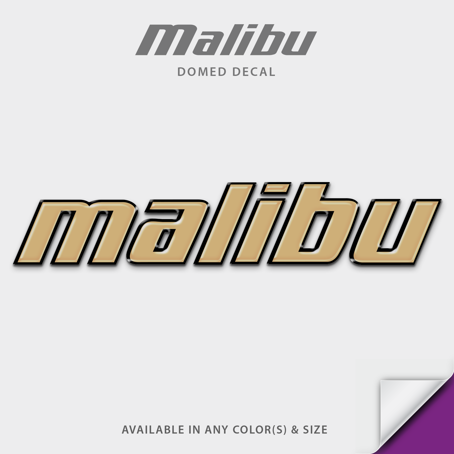 2000 Malibu Escape Domed Boat Decal