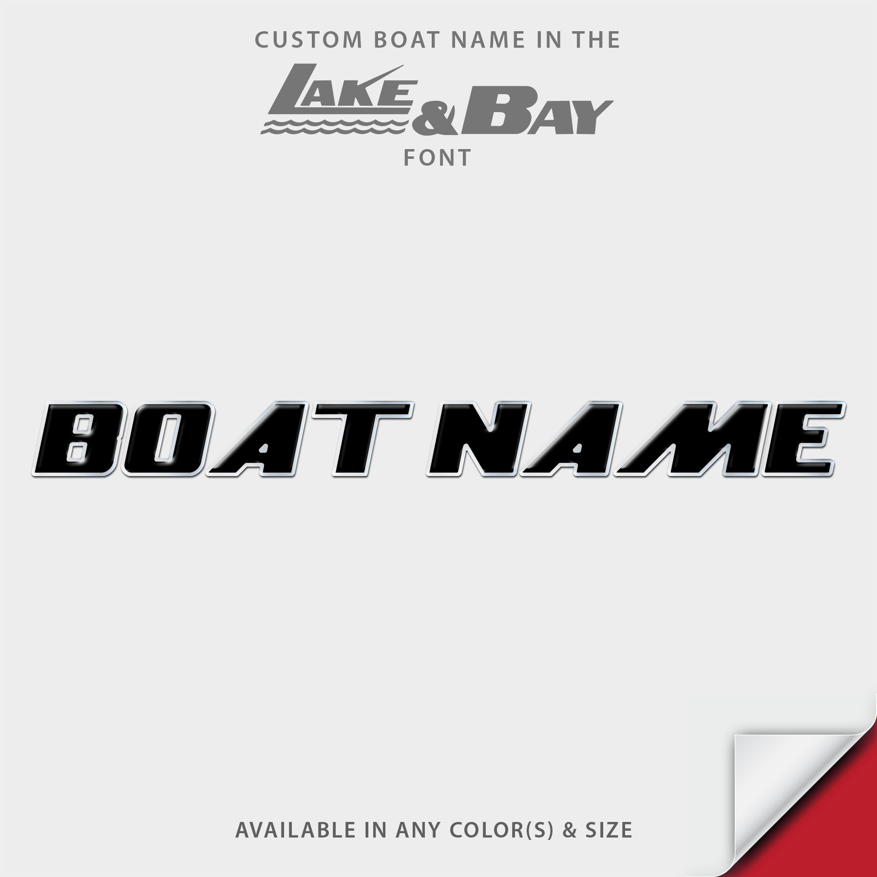 Lake & Bay Domed Boat Name