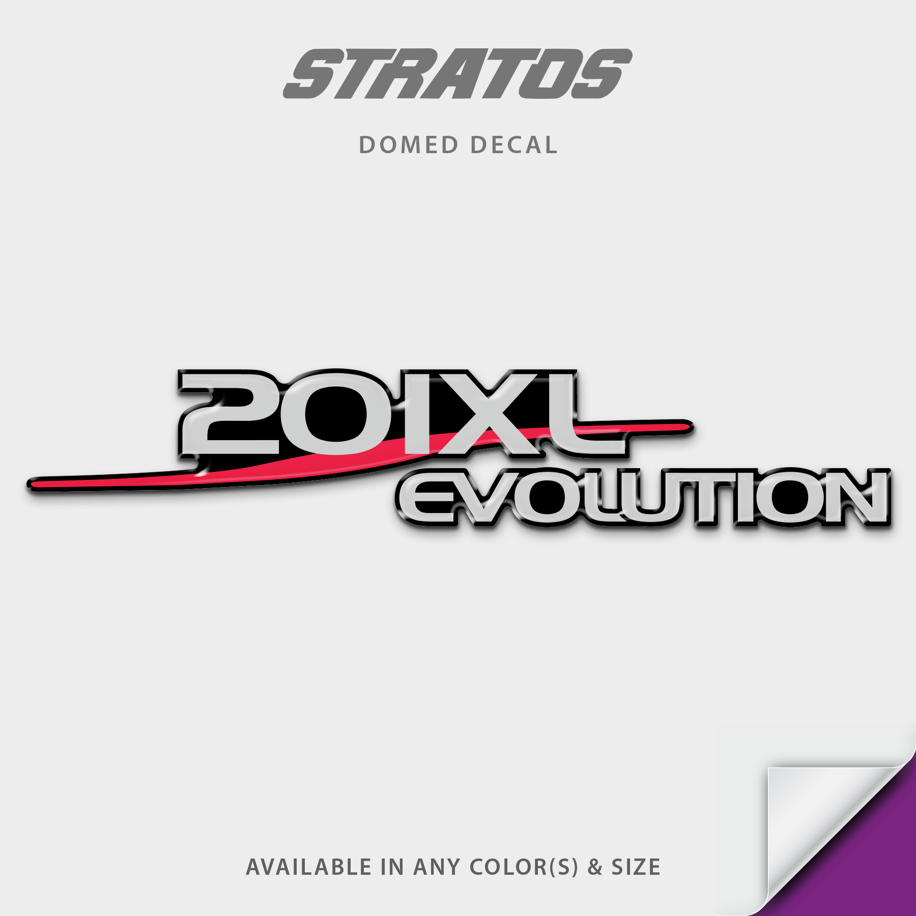 Stratos 201XL Evolution Domed Boat Decal