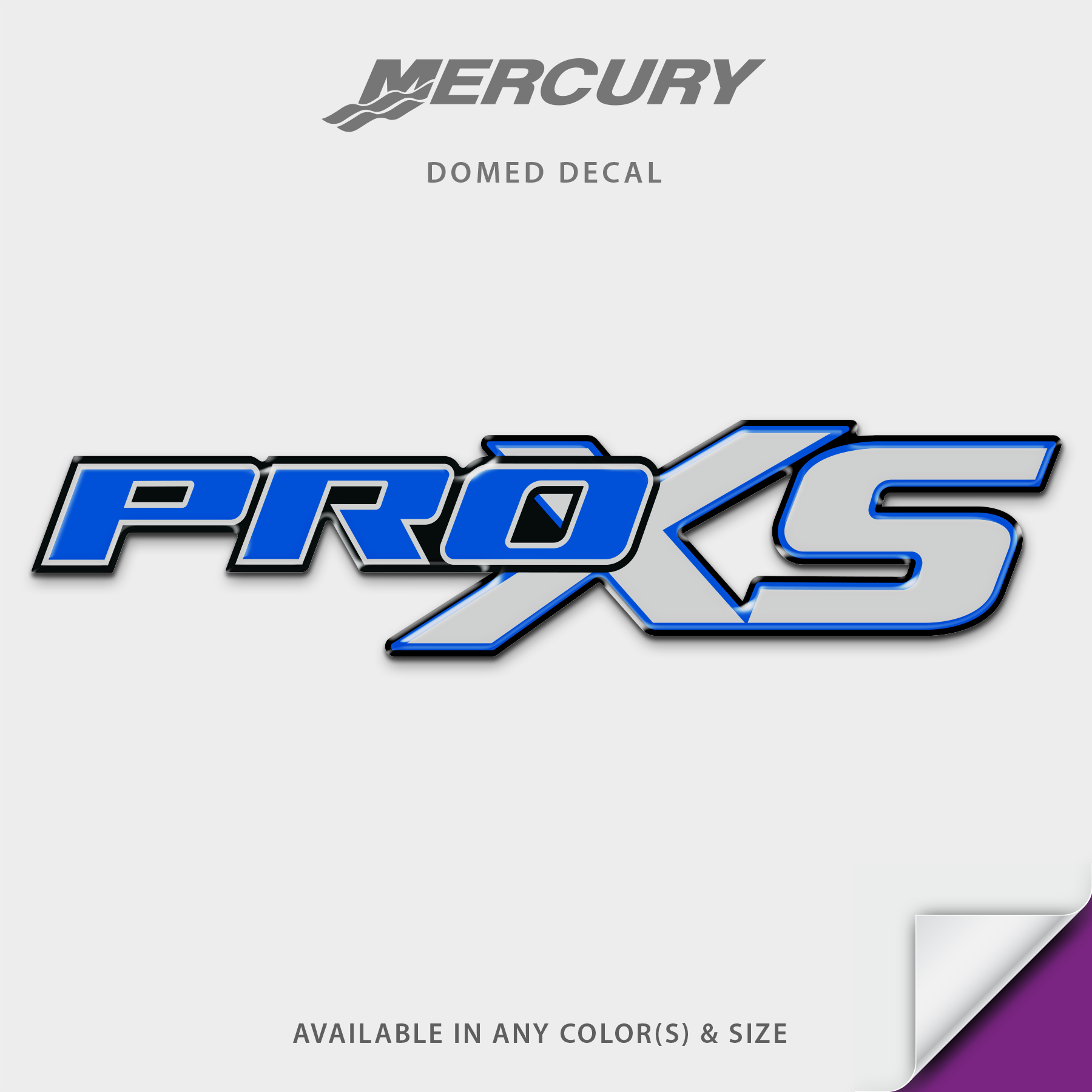 Mercury Pro XS Domed Motor Decal