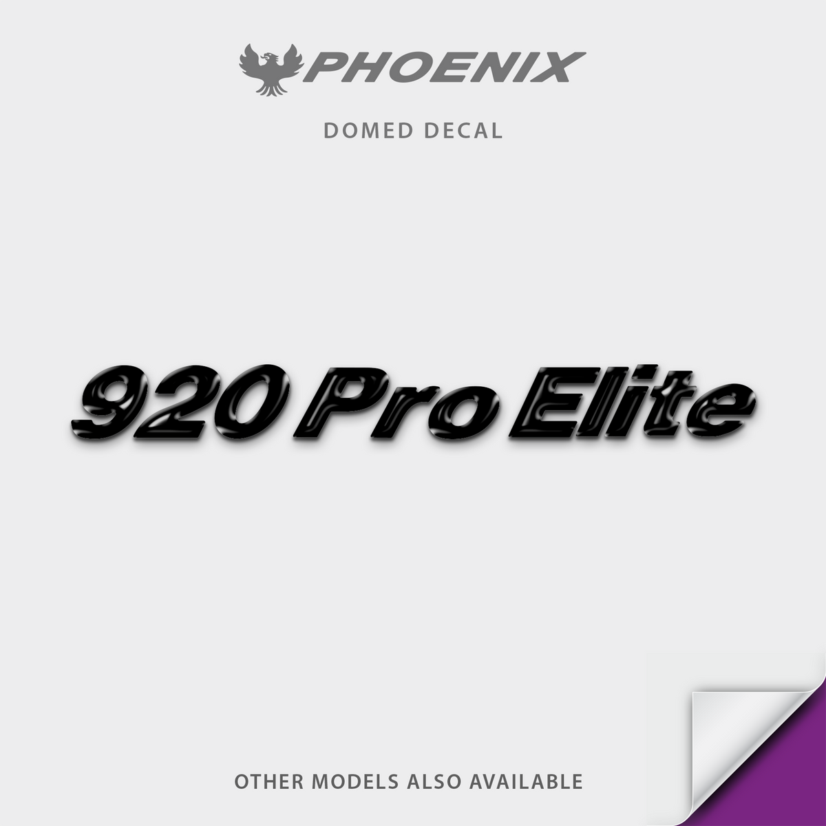 Phoenix Boat Model Domed Solid Color Decal, any number