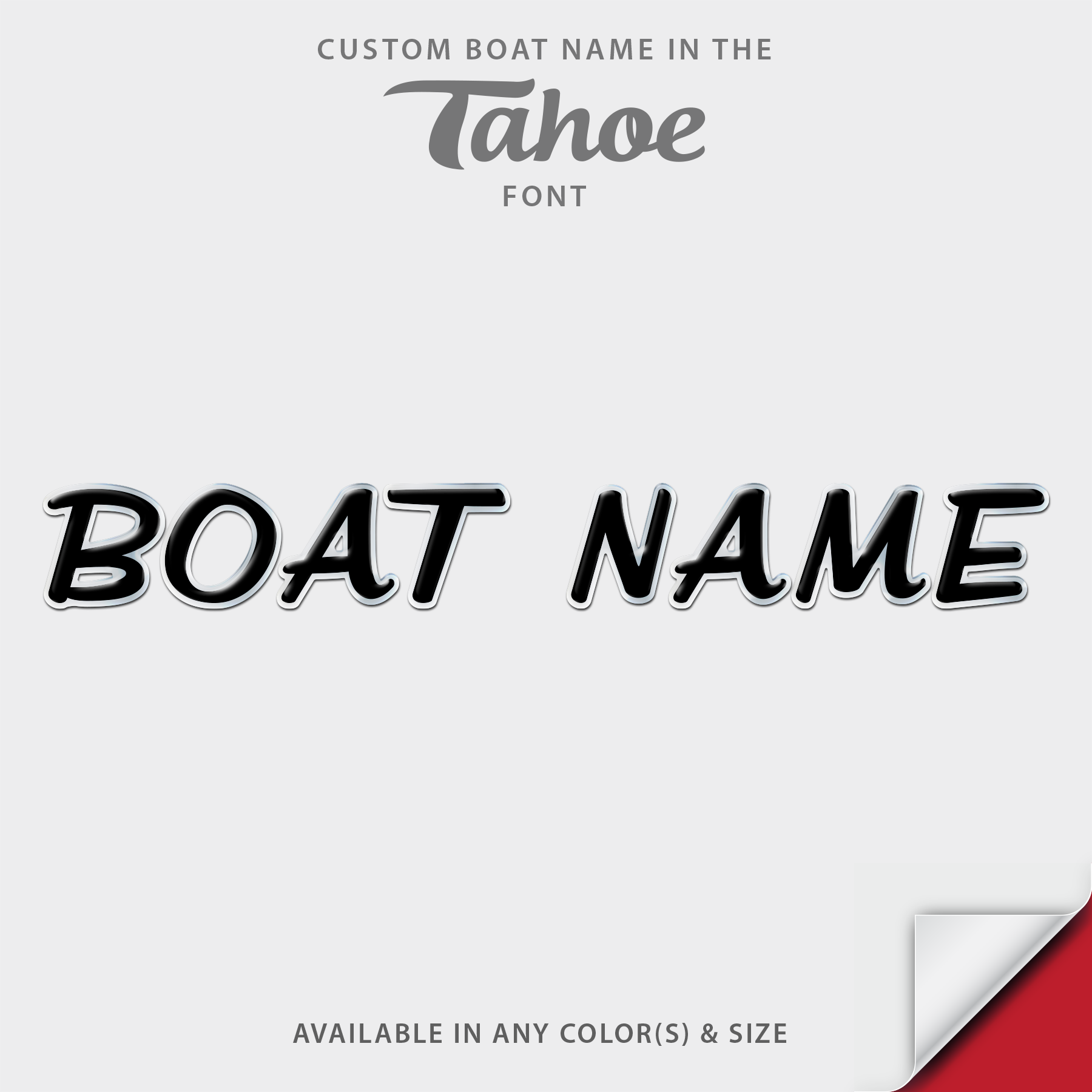 2005-2024 Tahoe Pontoon Domed Boat Name