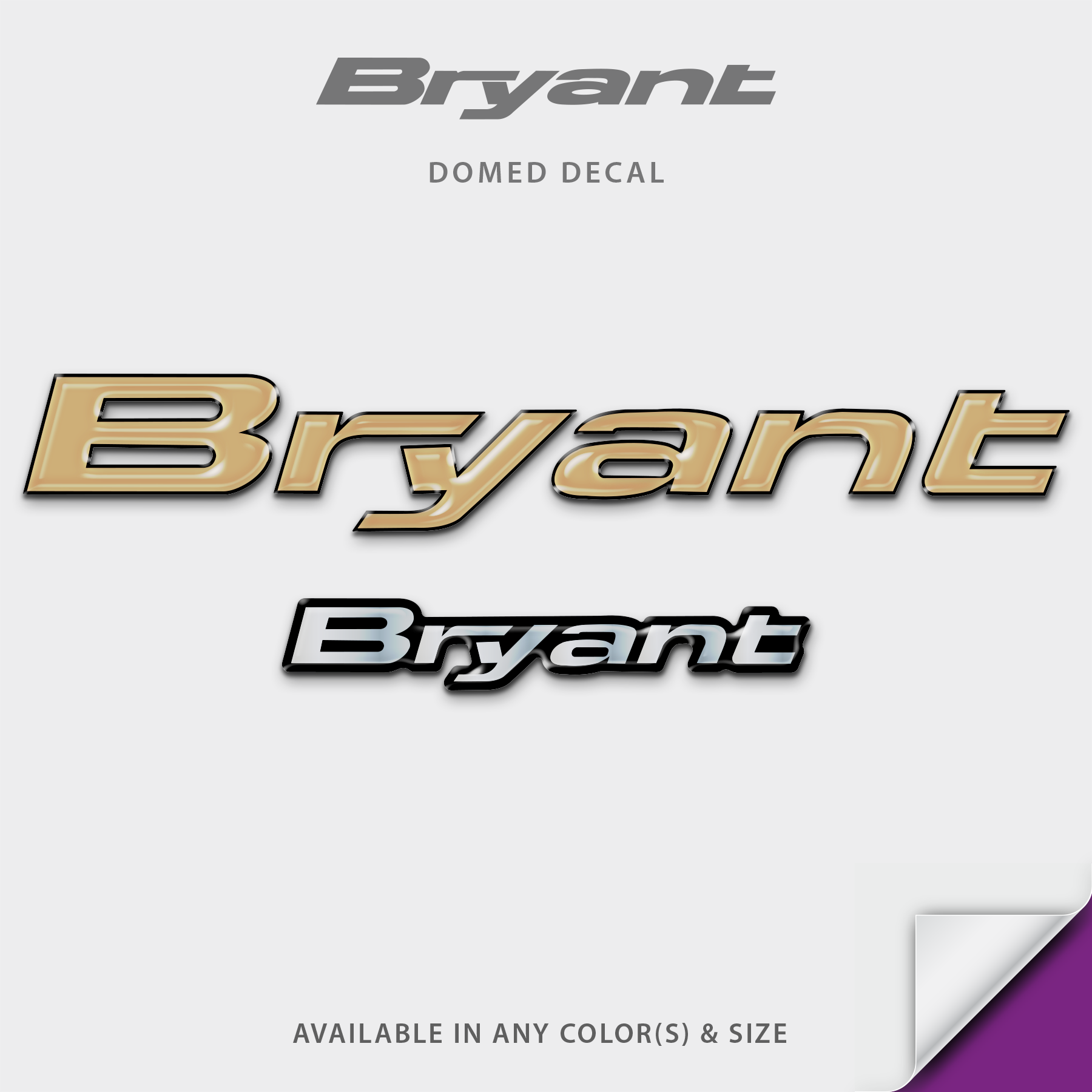 Bryant Boats Domed Boat Decal
