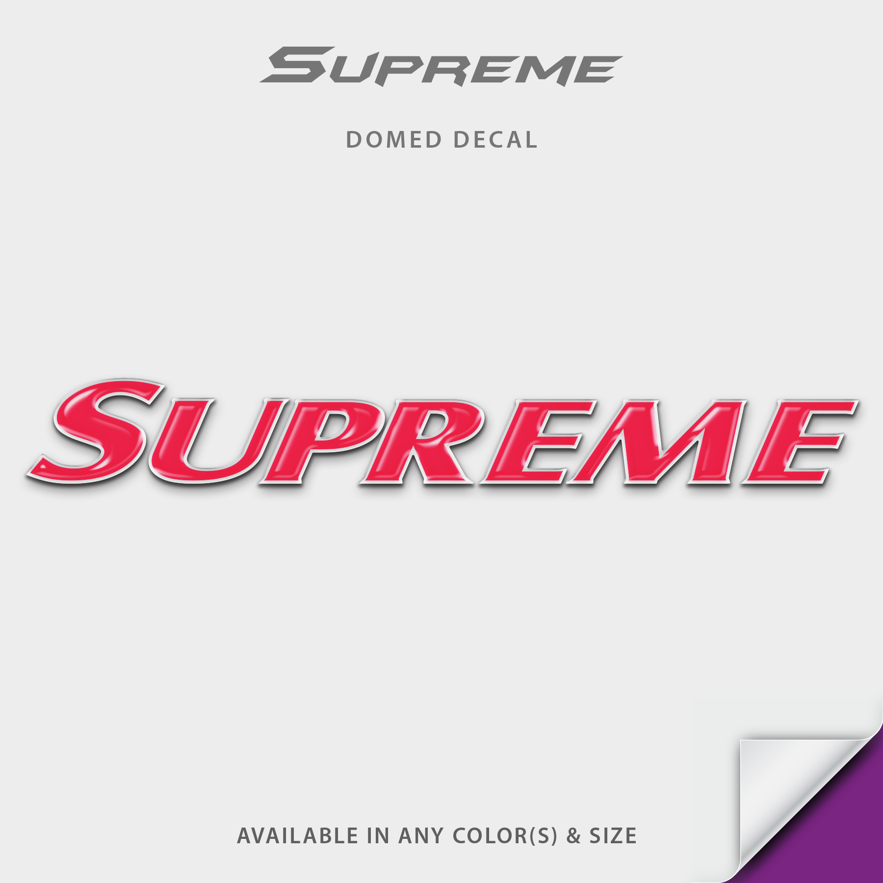 2009-2014 Supreme Domed Boat Decal