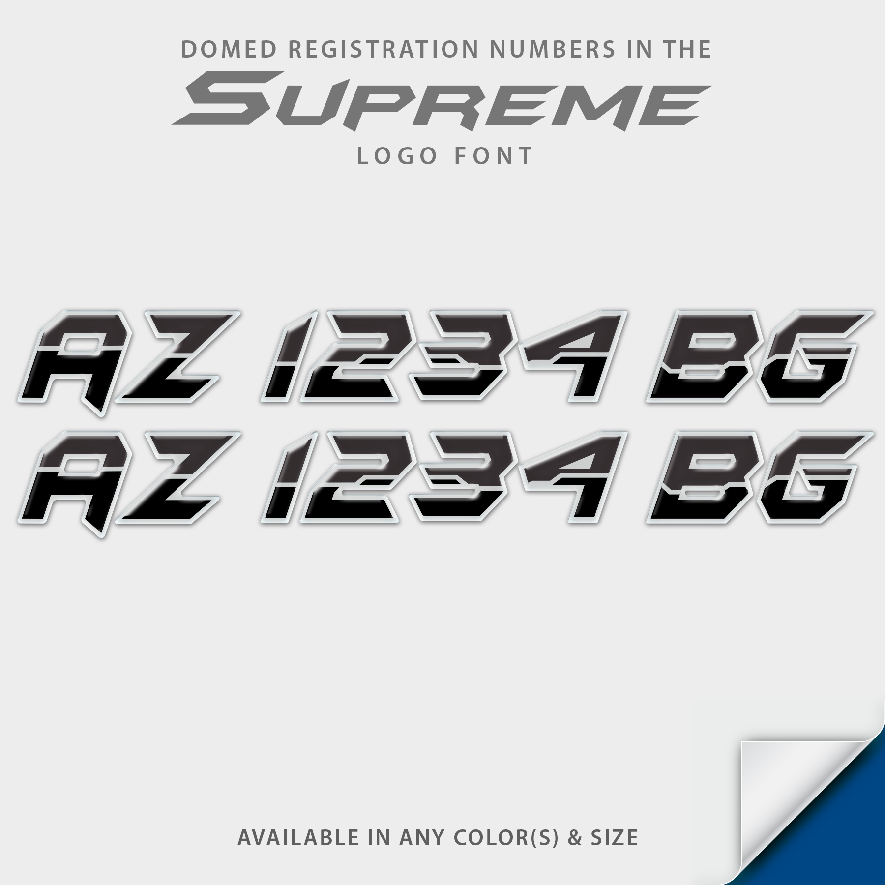 2018-2021 Supreme Domed Registration, with Jagged Line through Center