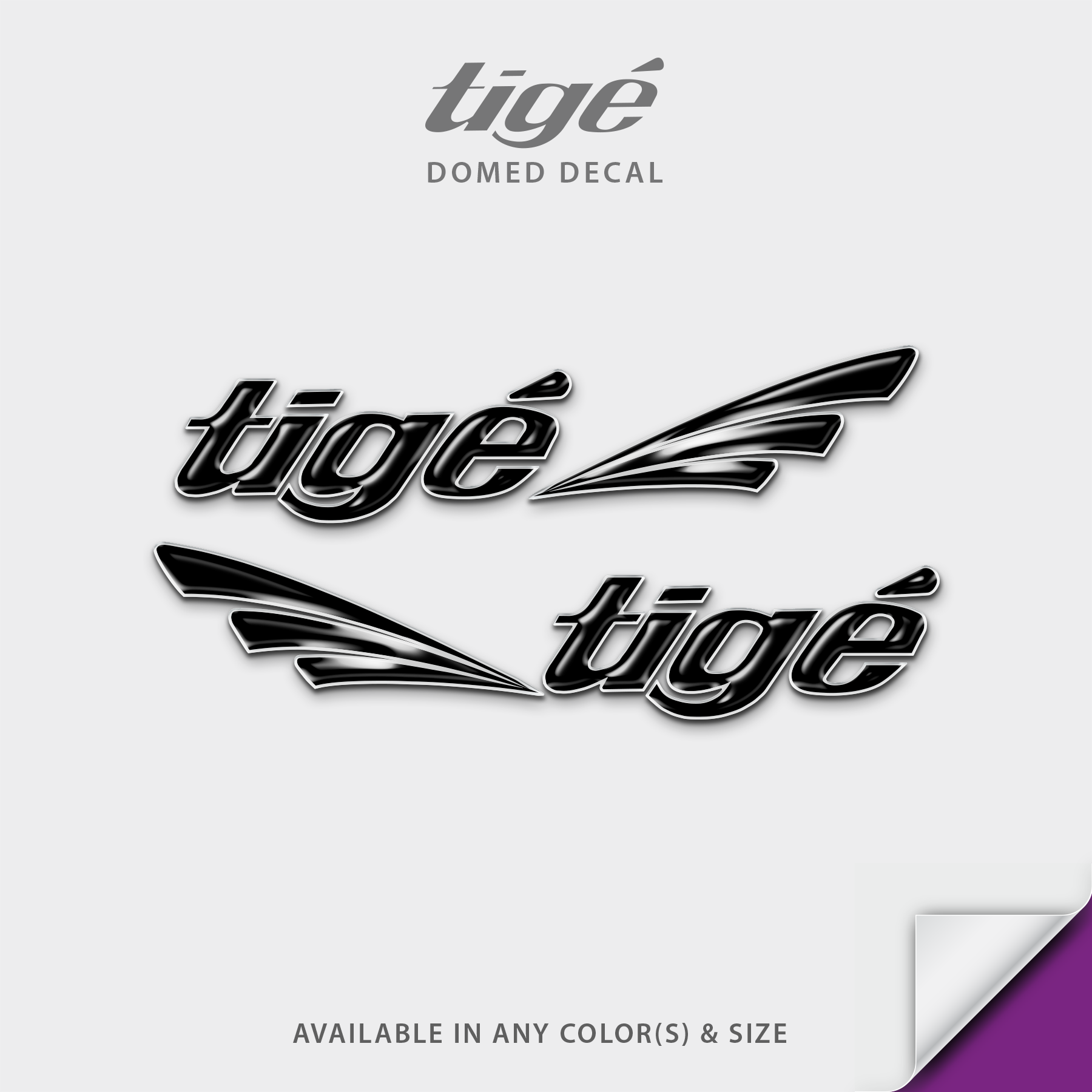 Tige Splash Domed Boat Decal