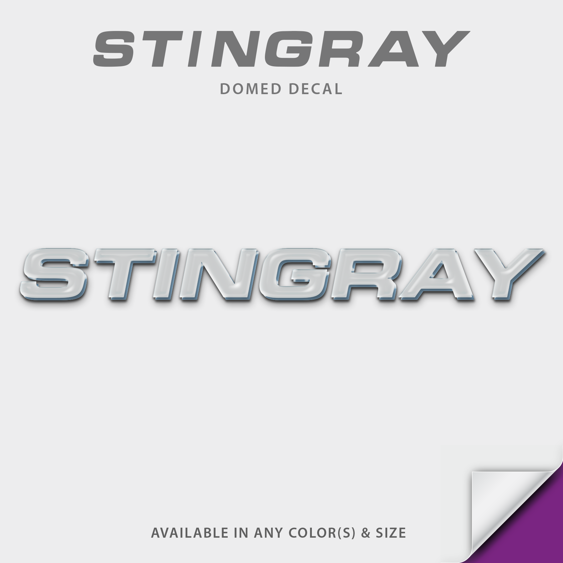 Stingray Boats Domed Boat Decal v1