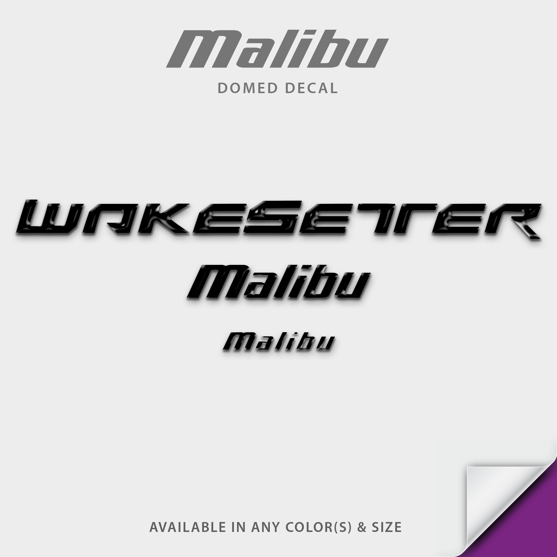 2015-2016 Malibu Domed Inlay Decal