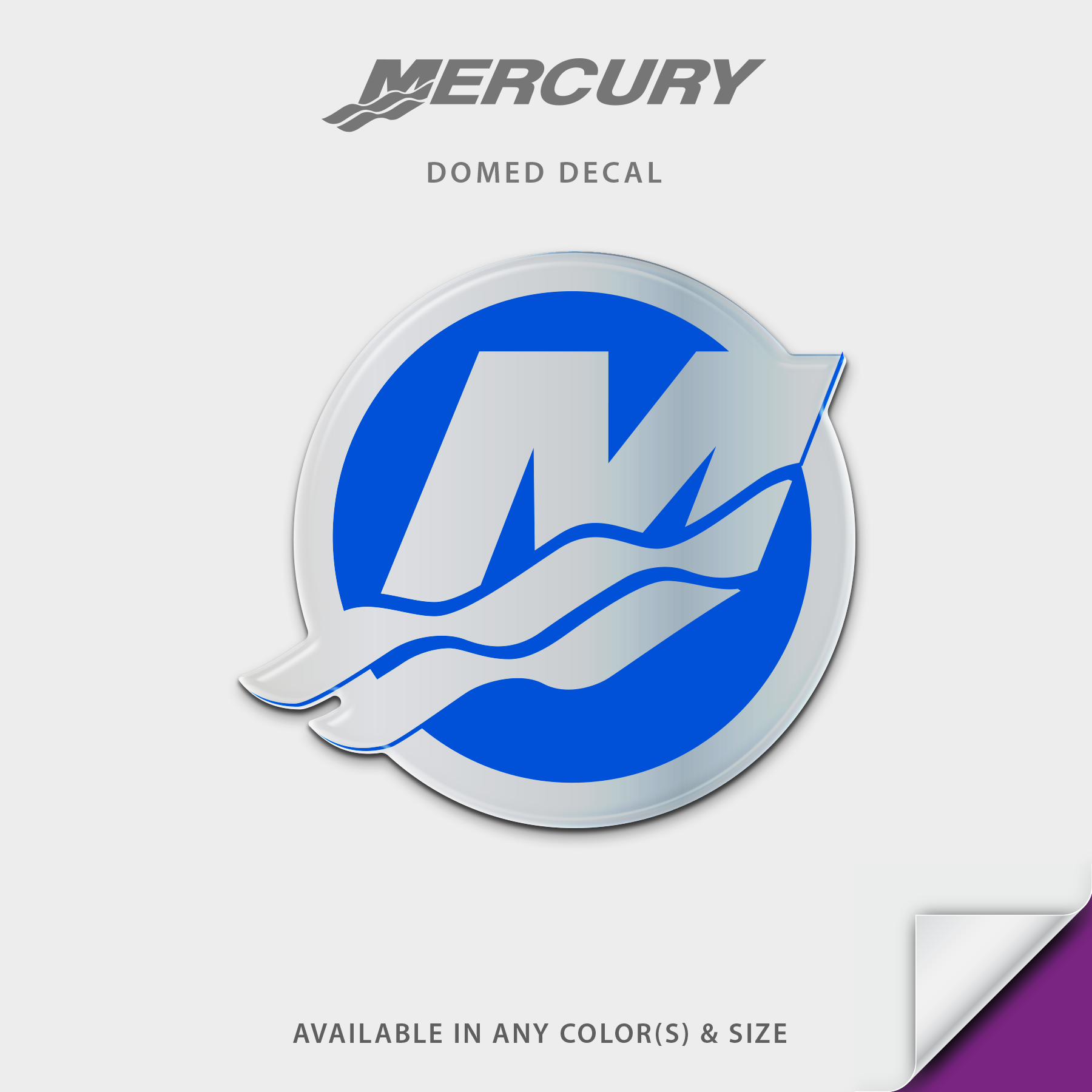 Mercury Circle Domed Decal