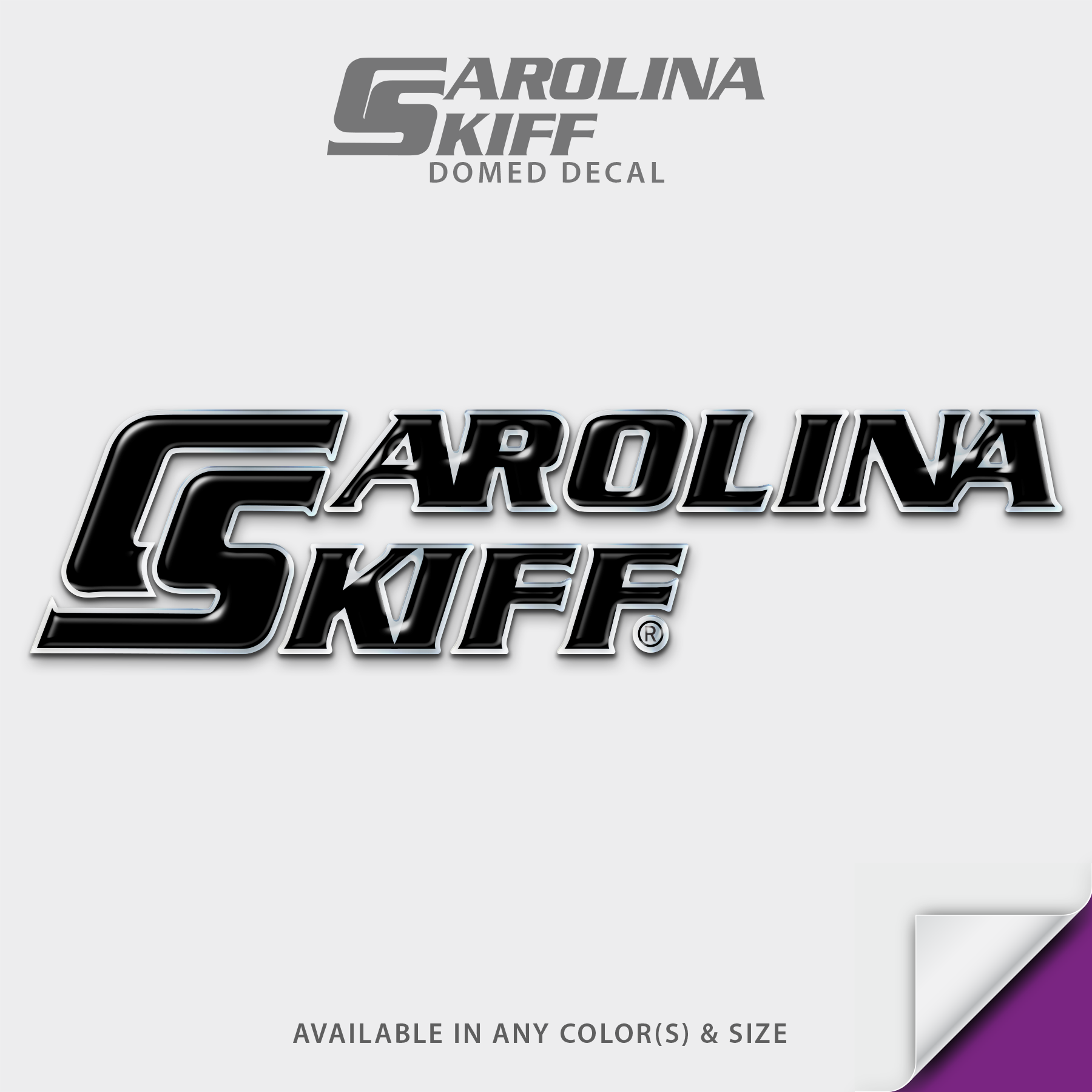 Carolina Skiff Domed Boat Decal