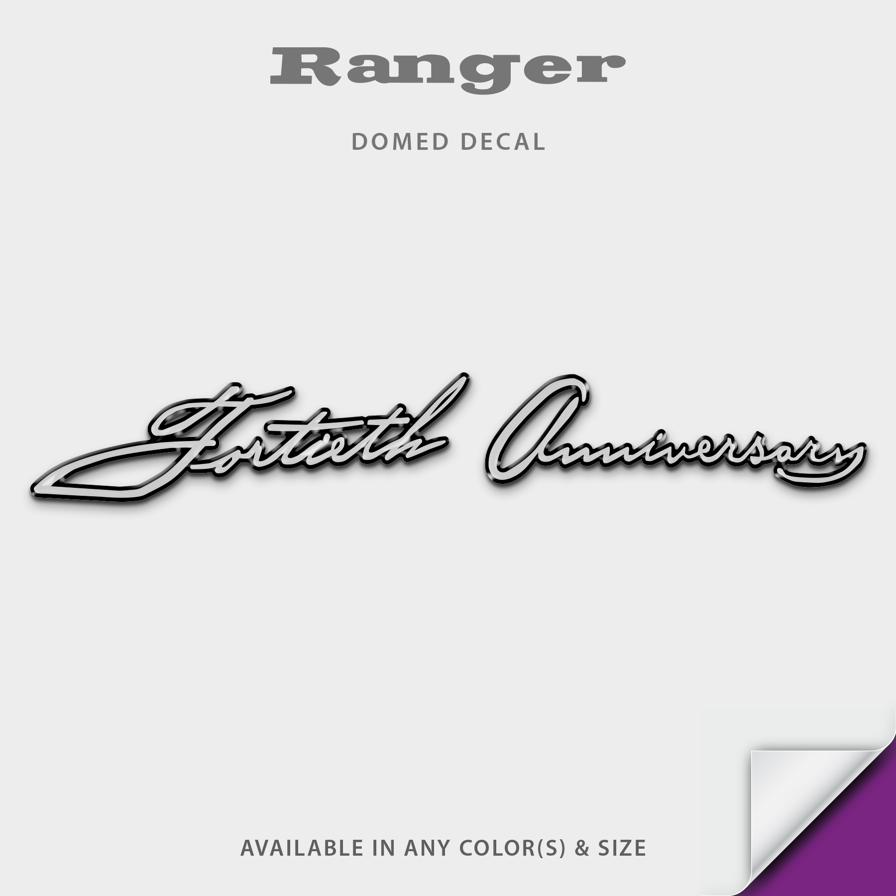 2008 Ranger Fortieth Anniversary Domed Boat Decal